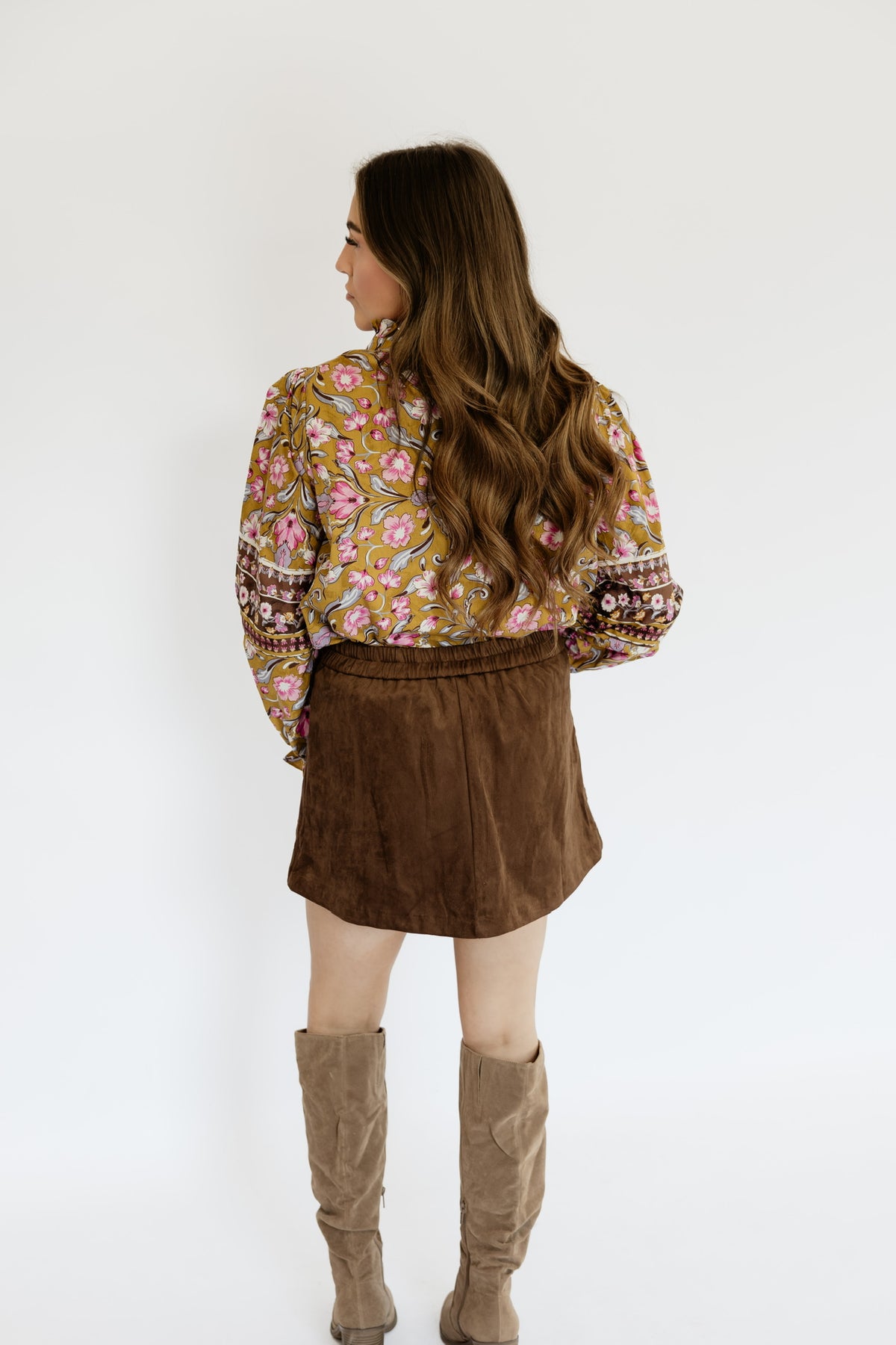 SUEDE STUDDED SHORTS