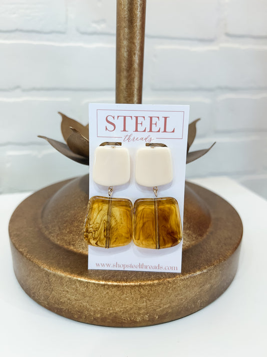 MARBLED DROP EARRINGS