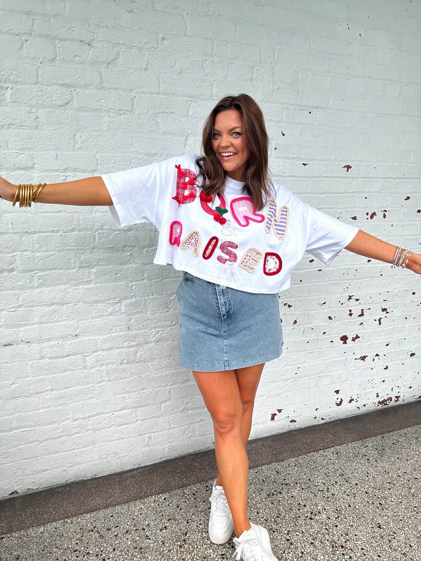BORN & RAISED CROPPED TEE