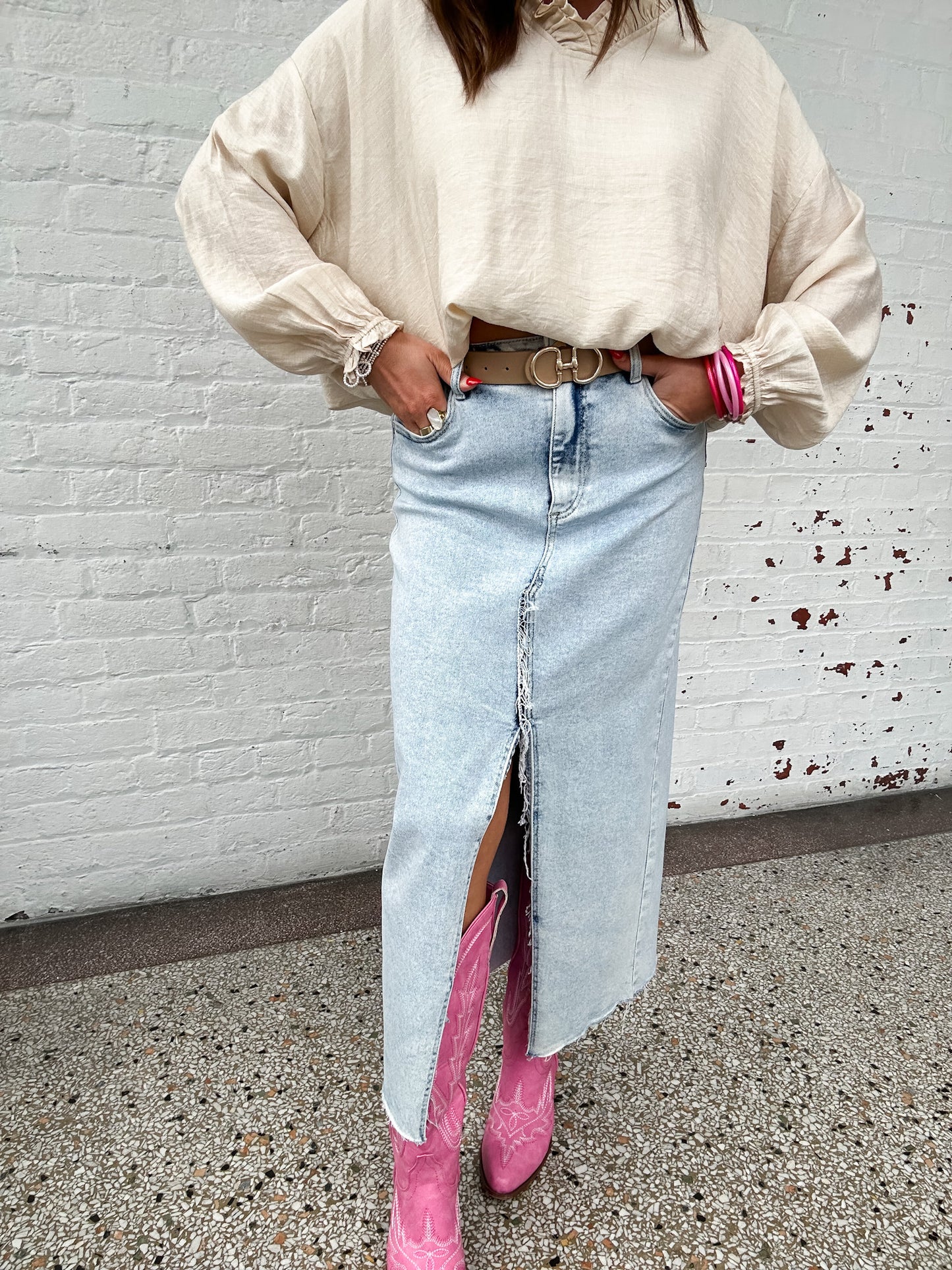 EVERYDAY DENIM MAXI SKIRT