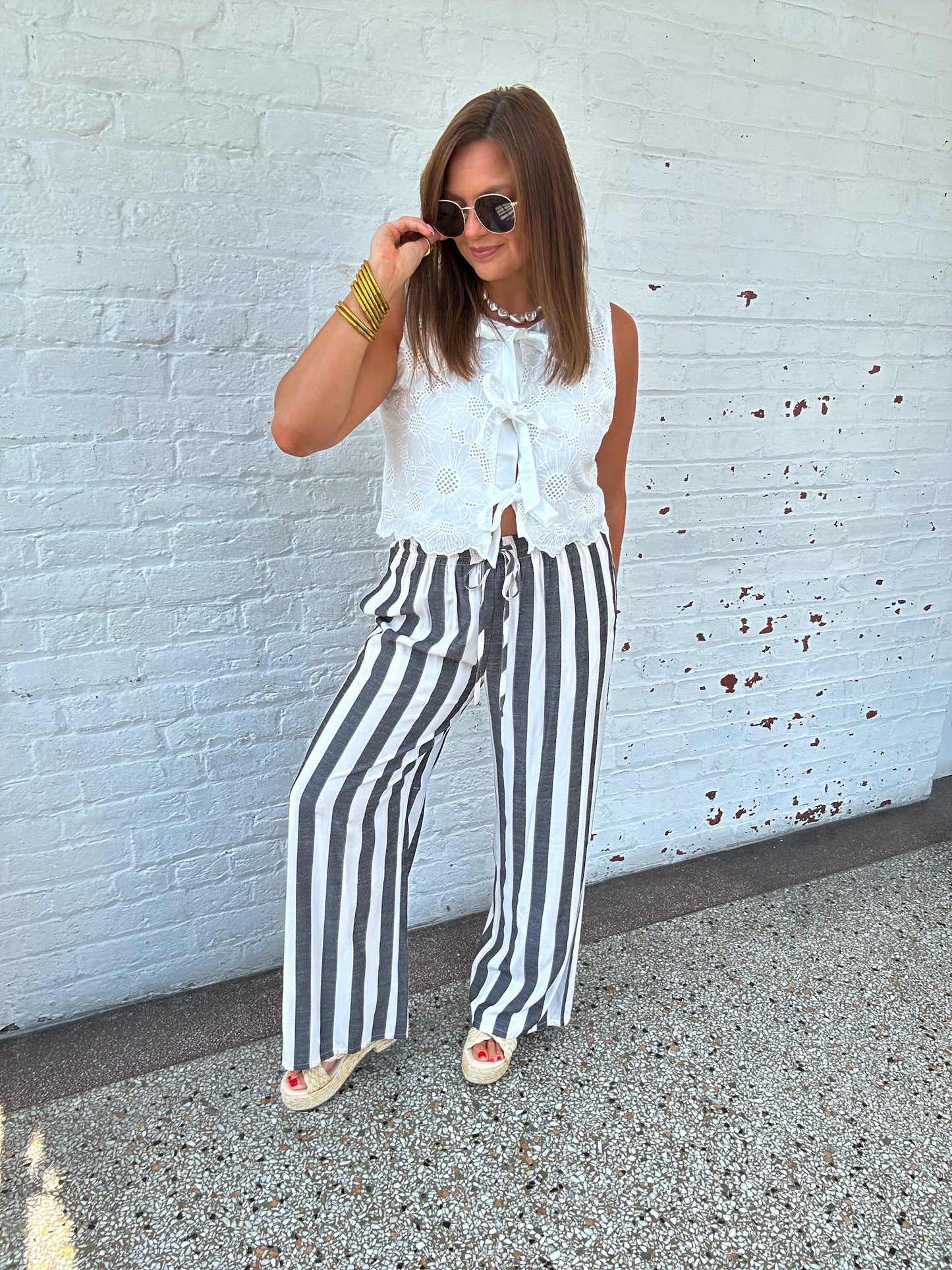 SETTING SAIL STRIPED PANTS