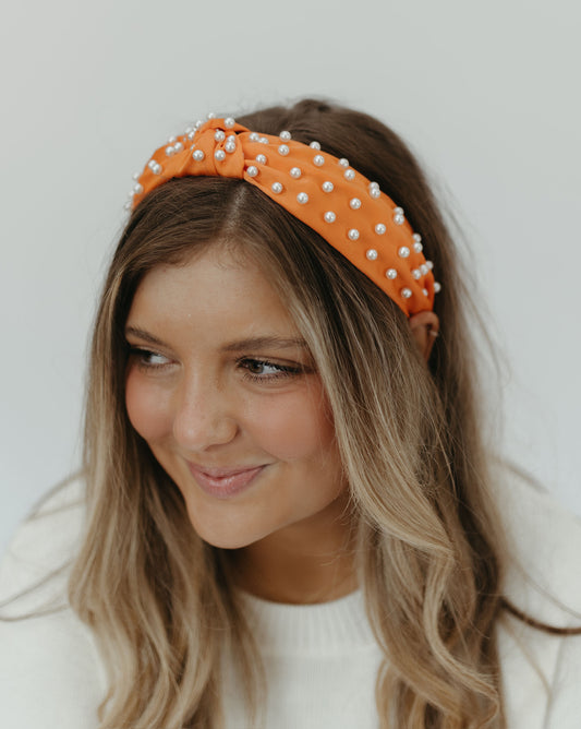 ORANGE & PEARL HEADBAND