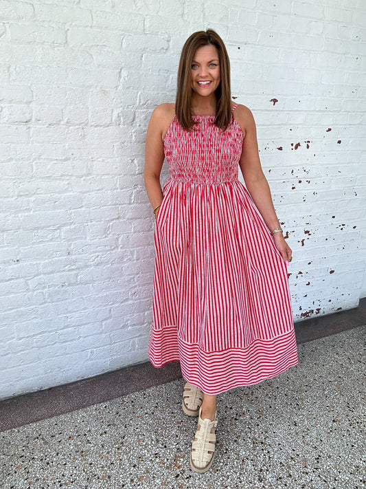 AMALFI STRIPES MAXI DRESS