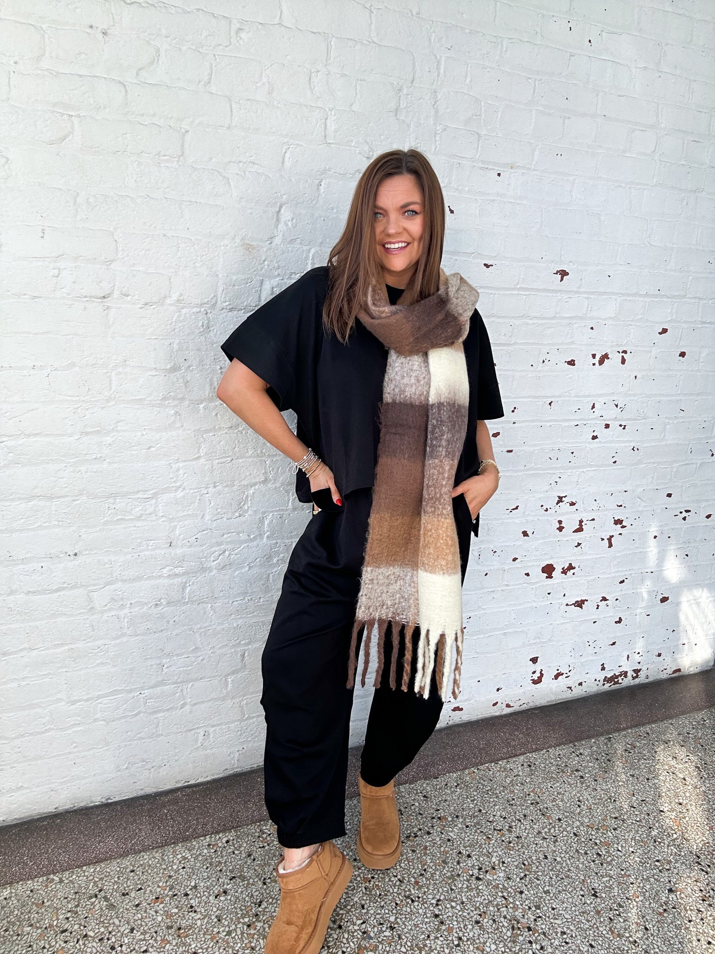 WINTER WOVEN SCARF - NEUTRAL