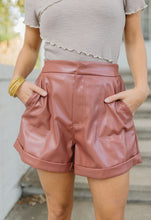 Load image into Gallery viewer, CHARMING FAUX LEATHER SHORTS
