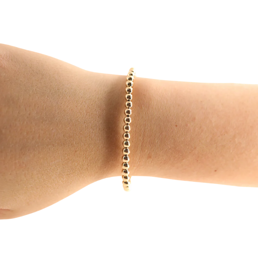 4MM Gold Beaded Bracelet