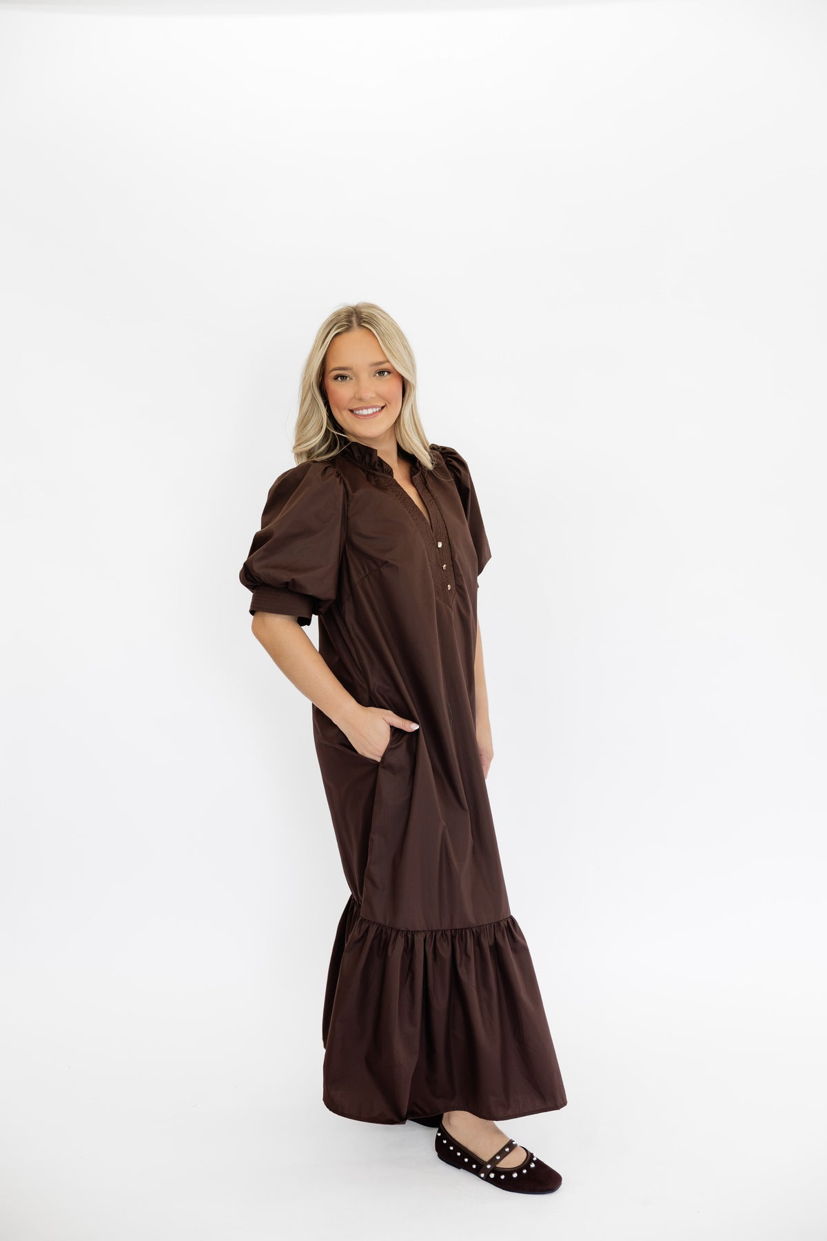 MAE MAXI DRESS - ESPRESSO