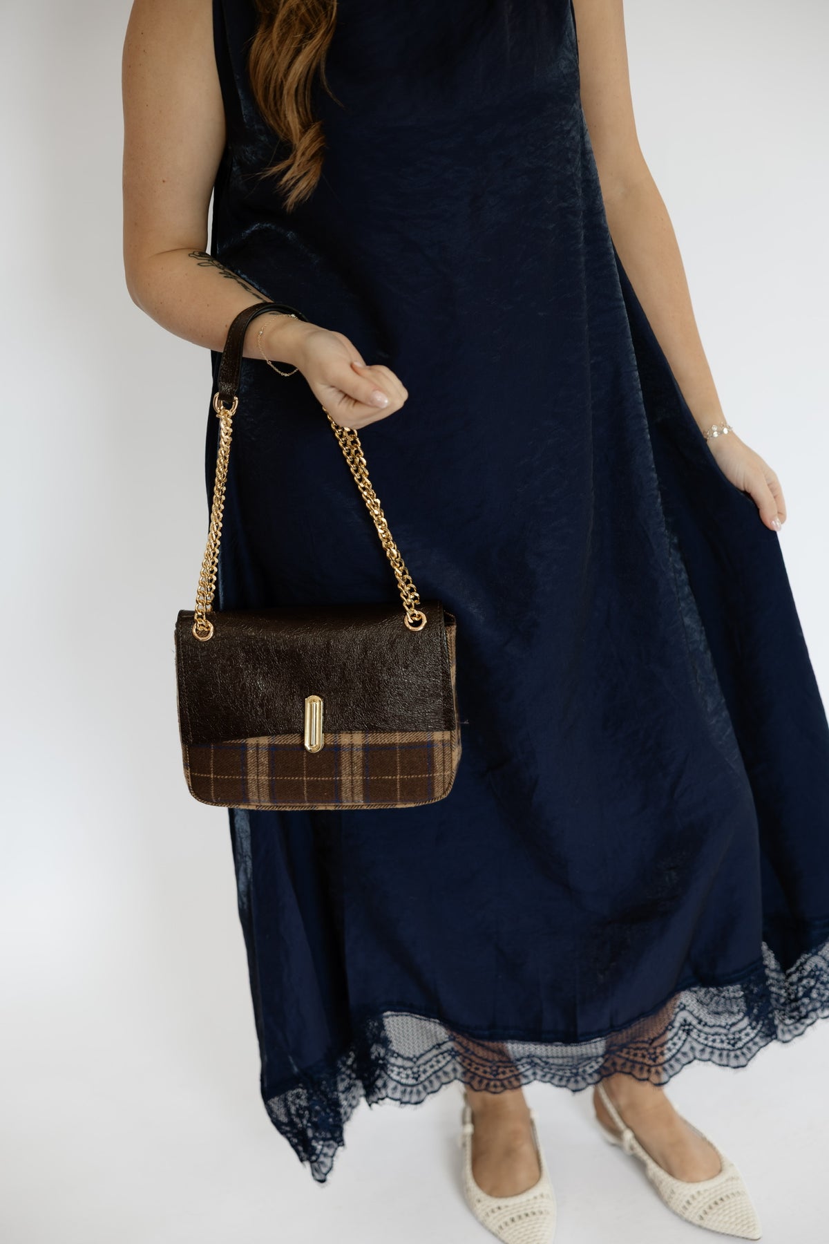 WINTER PLAID SHOULDER BAG