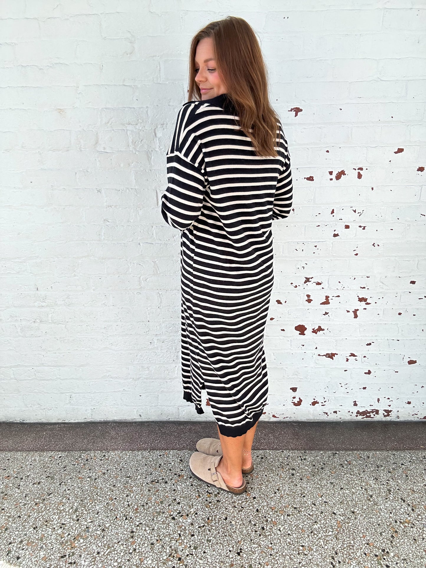 STRIPED SWEATER DRESS