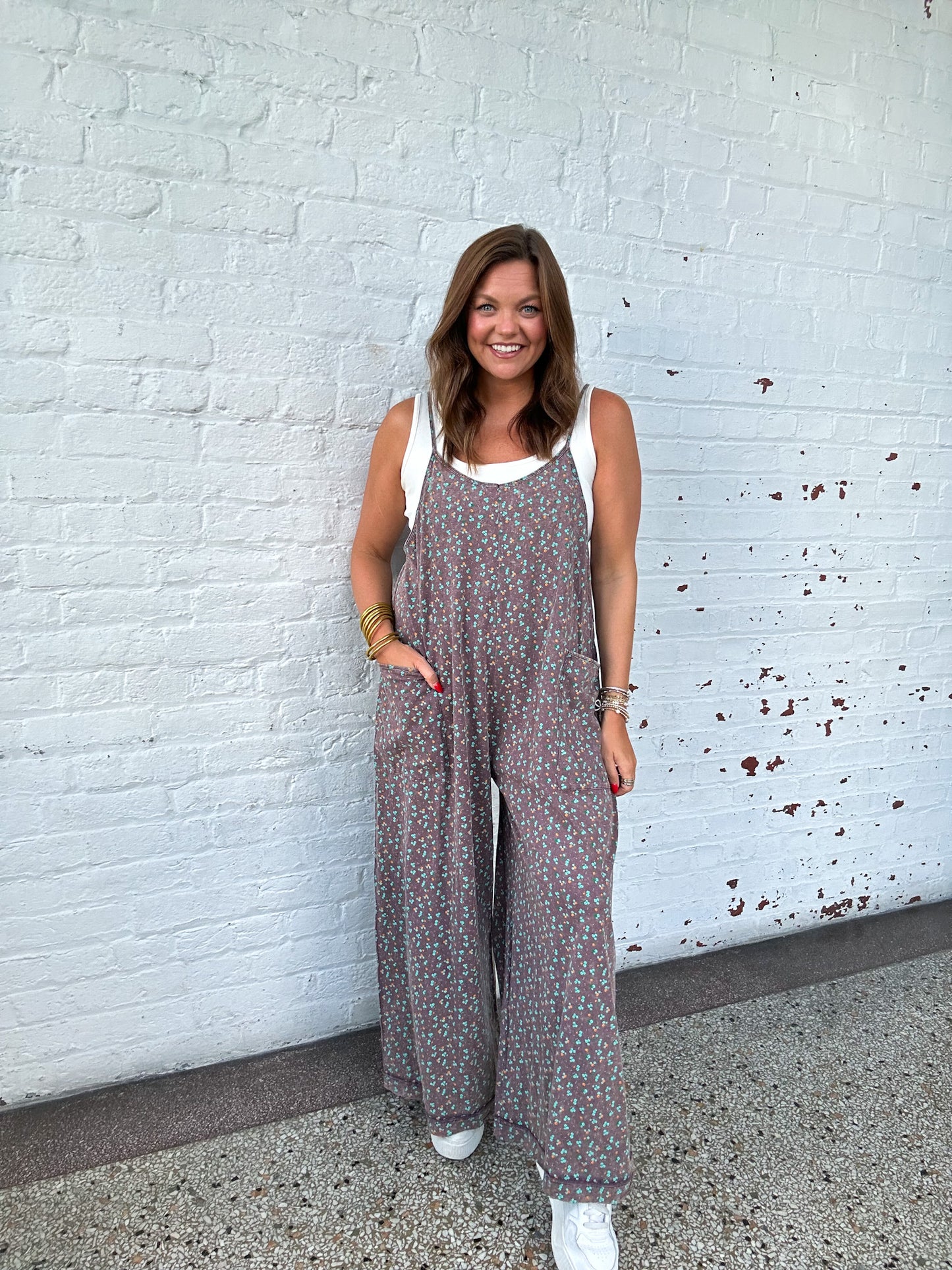 GOOD FEELS FLORAL JUMPSUIT