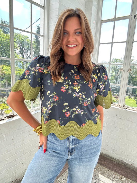 CLAIRE FLORAL PRINT TOP