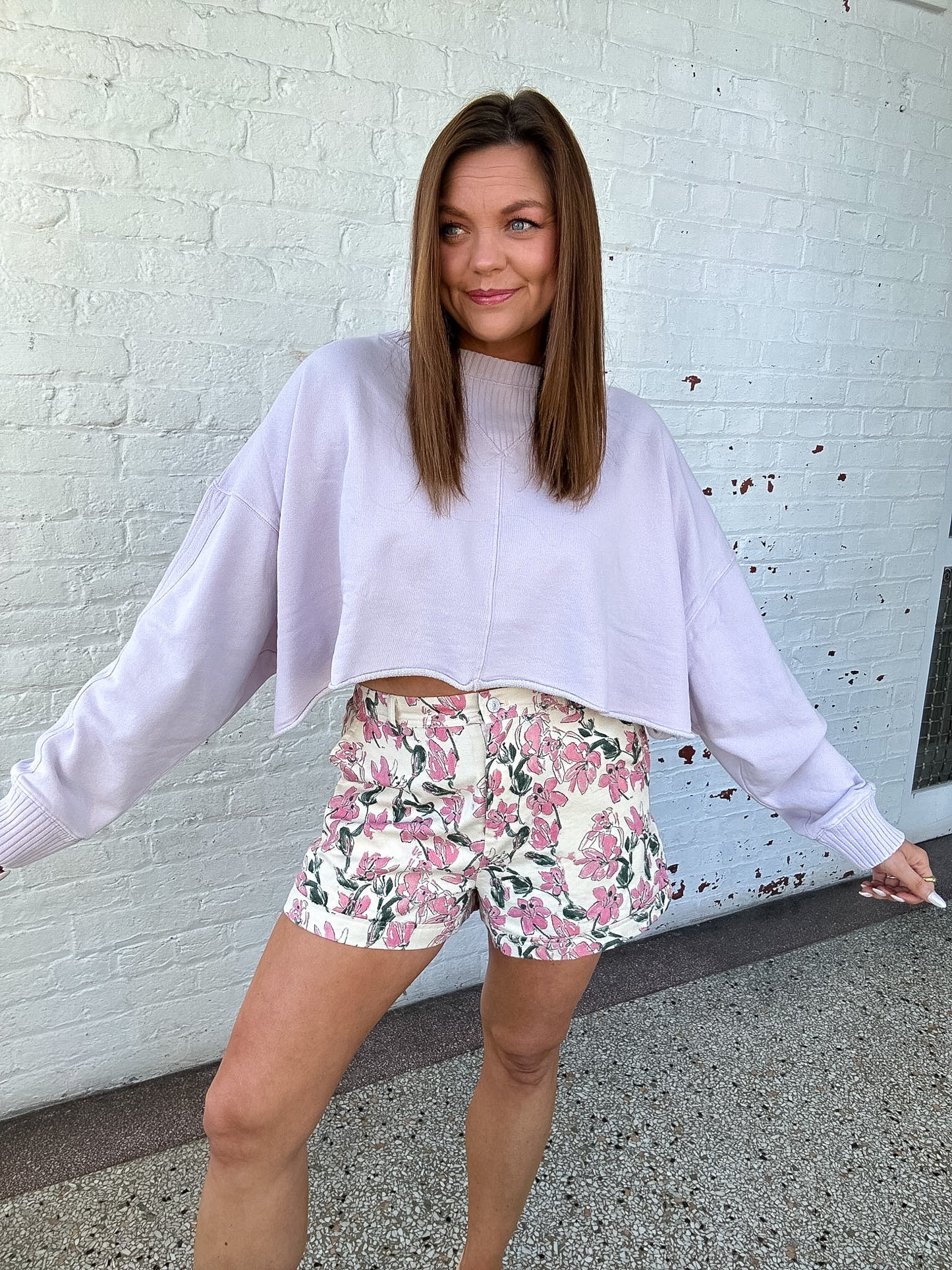 LILAC CROPPED PULLOVER
