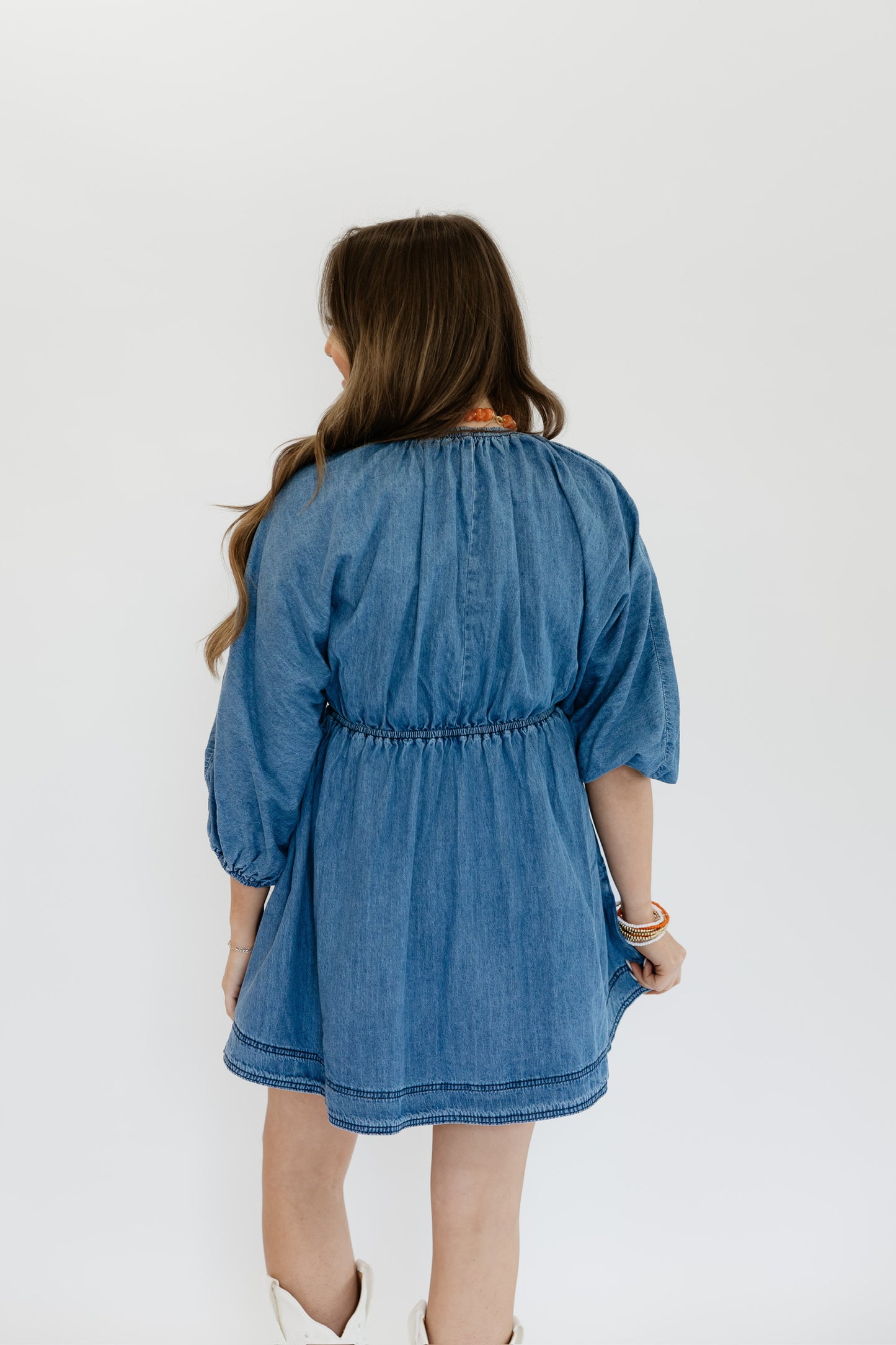 DARLING DENIM MINI DRESS