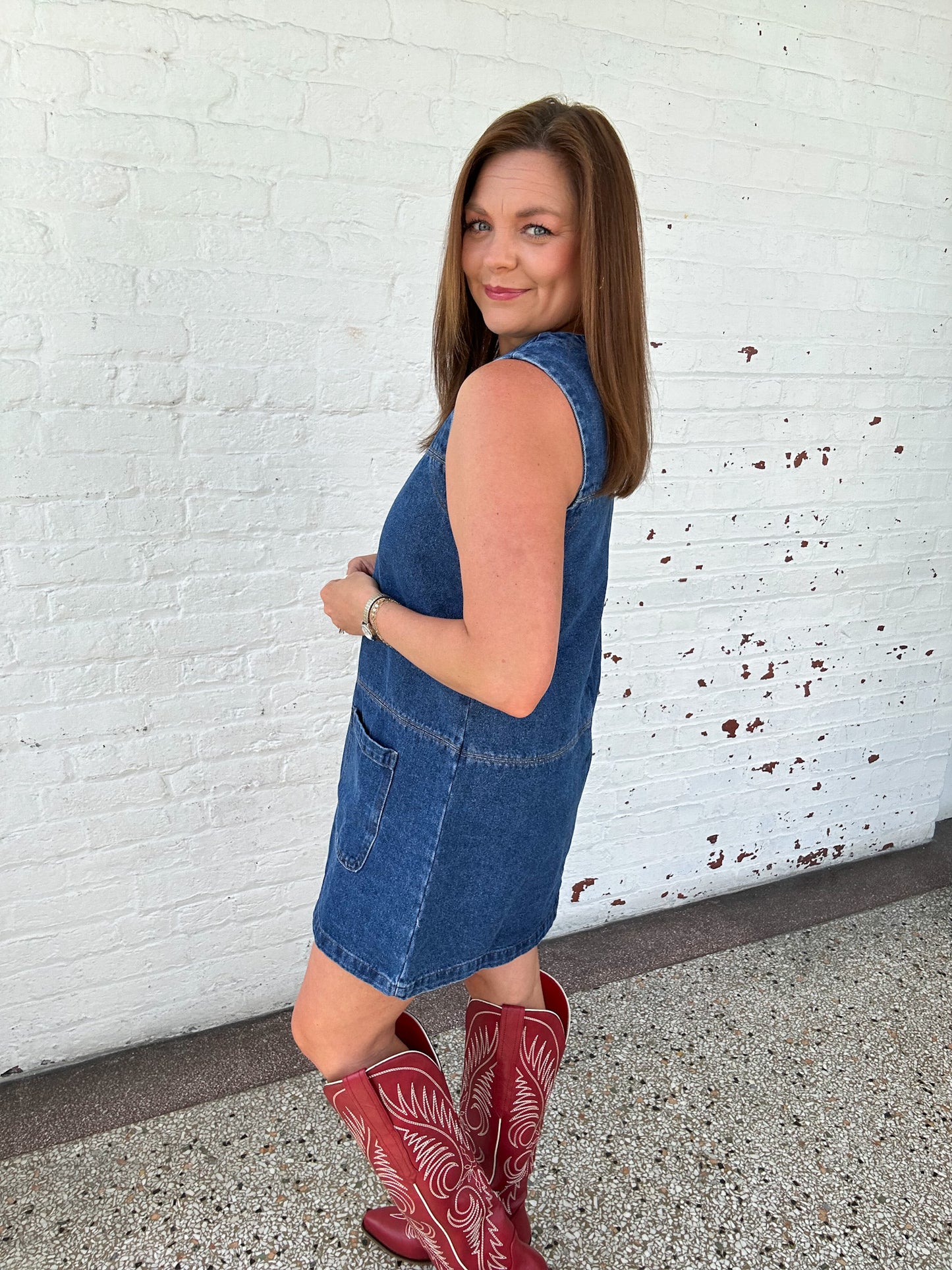 DIXIE DENIM MINI DRESS