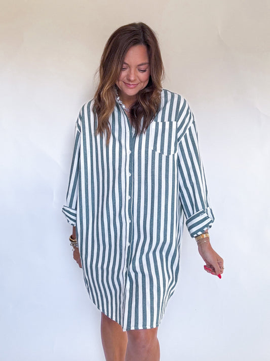 COASTAL VIBES STRIPED DRESS