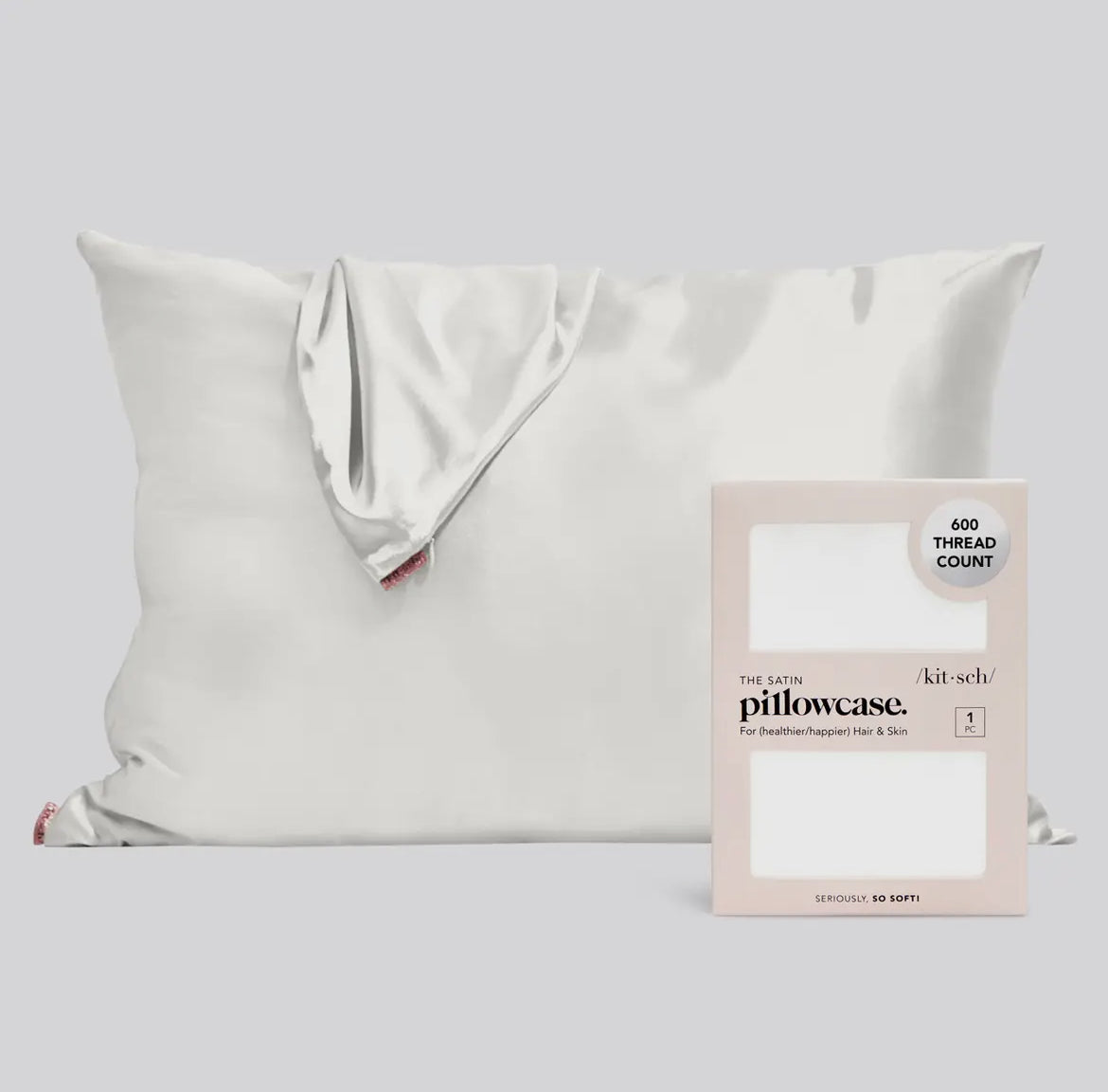 SATIN PILLOWCASE - IVORY - STANDARD