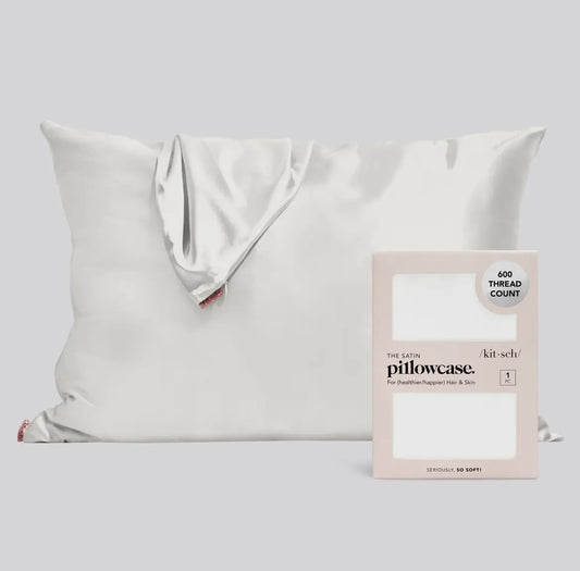 SATIN PILLOWCASE - IVORY - STANDARD