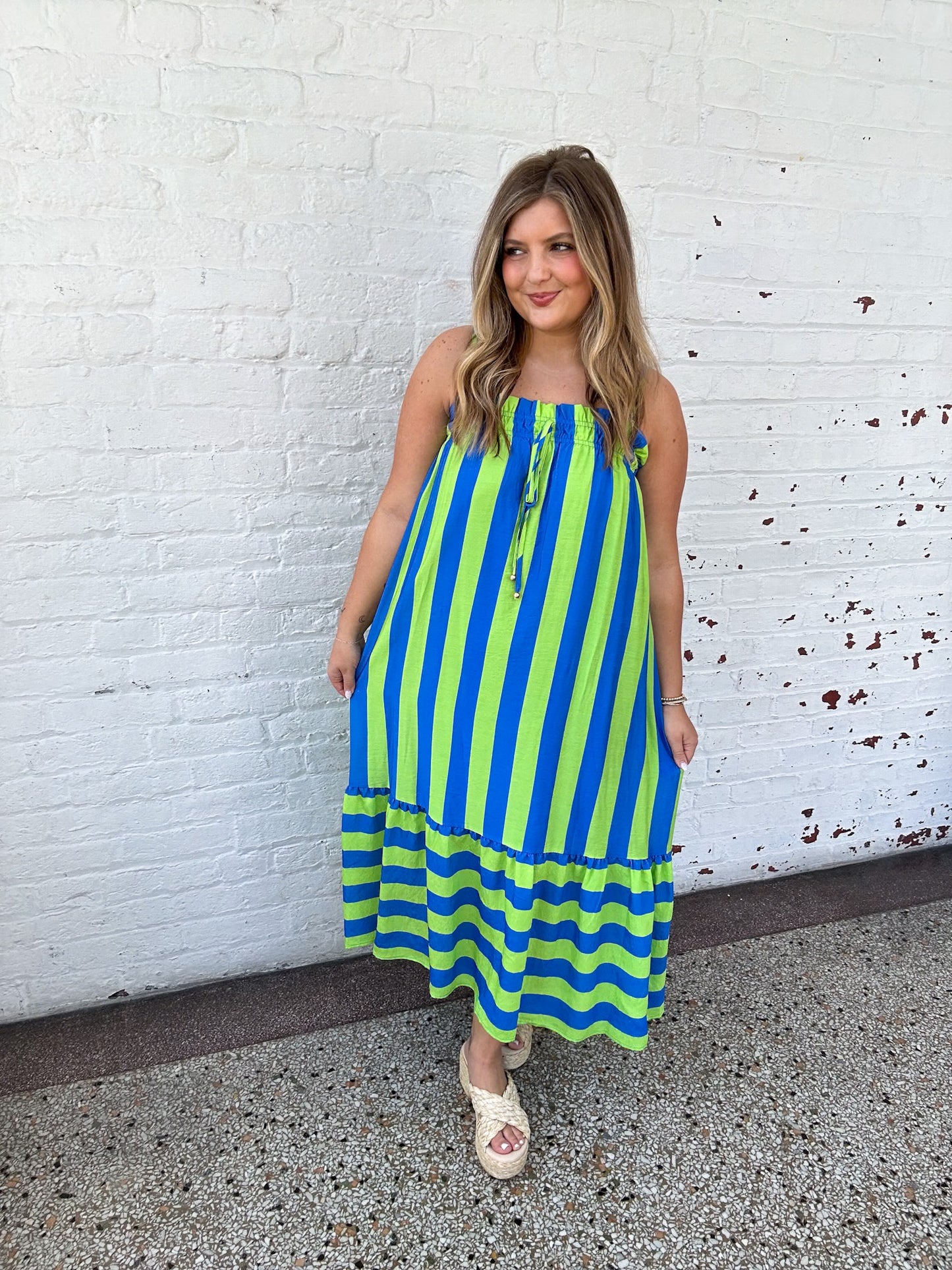 OCEAN SPRITZ MIDI DRESS