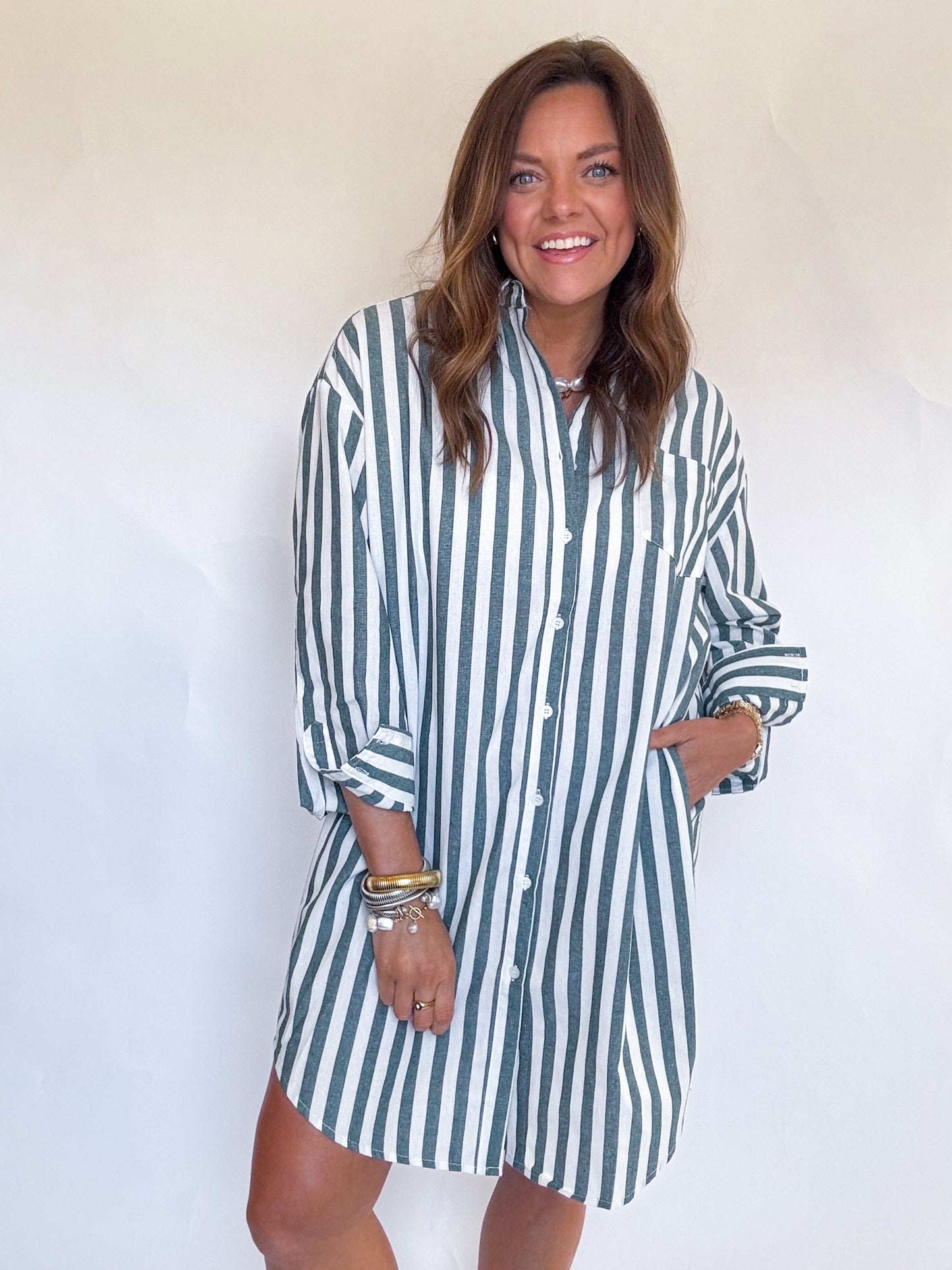 COASTAL VIBES STRIPED DRESS