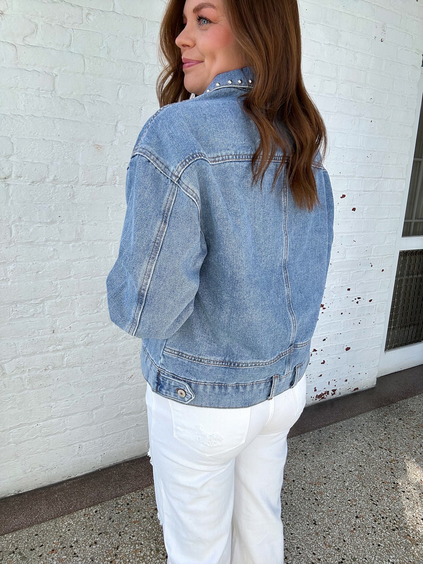 SO STUDDED DENIM JACKET