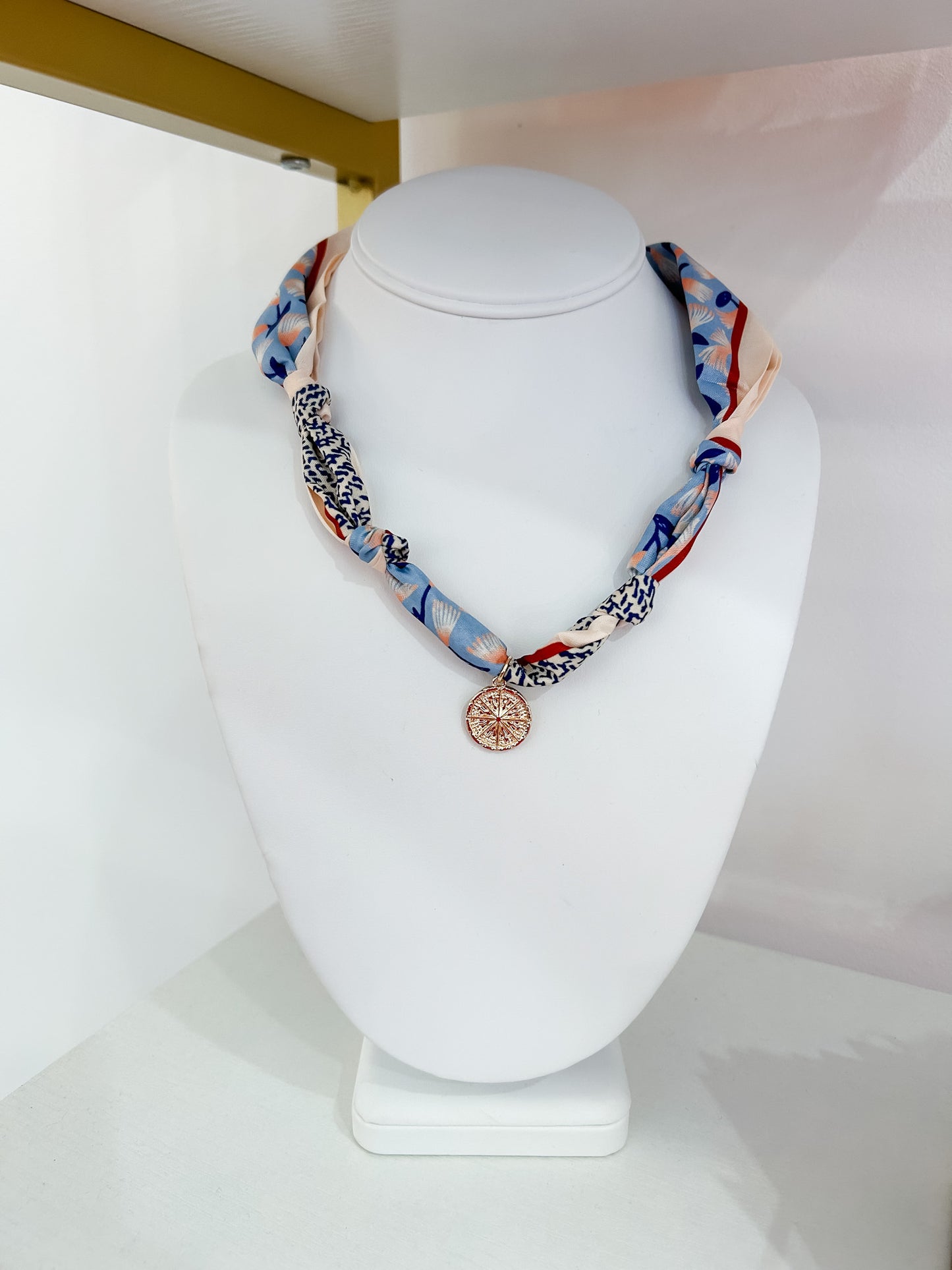 SCARF CHARM NECKLACE - COIN
