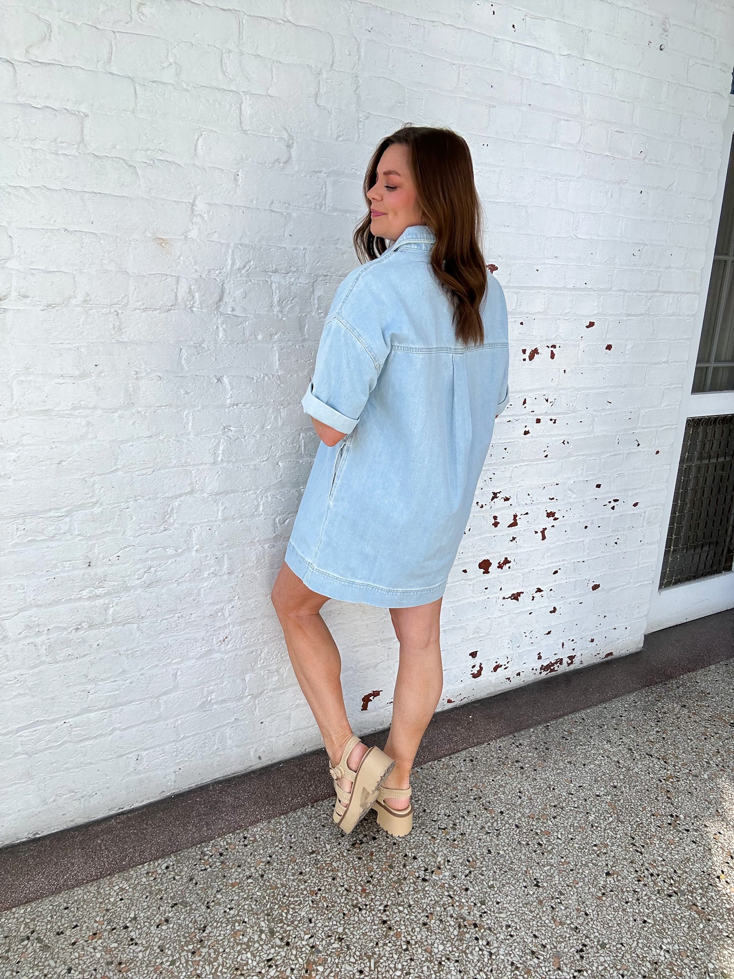 DENIM DAYDREAM MINI DRESS