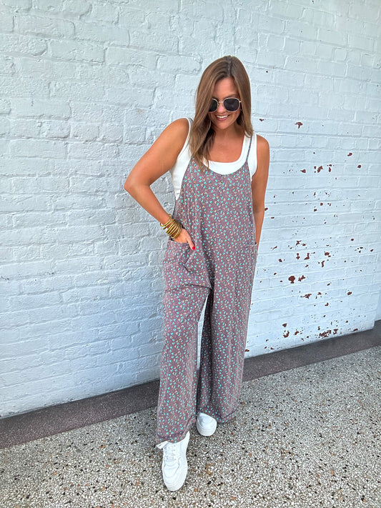 GOOD FEELS FLORAL JUMPSUIT