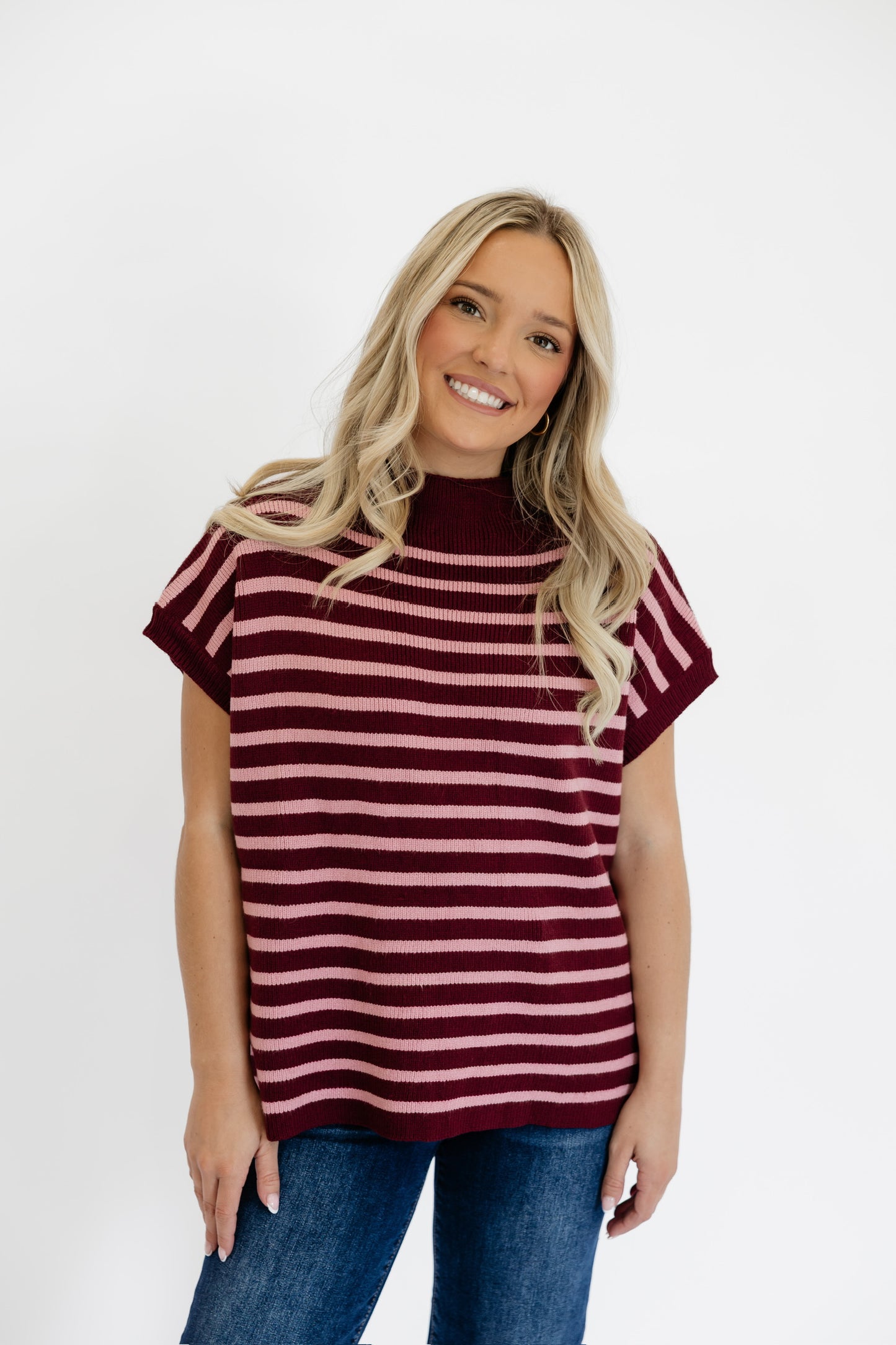 SLOW DAYS SWEATER TOP - MAROON