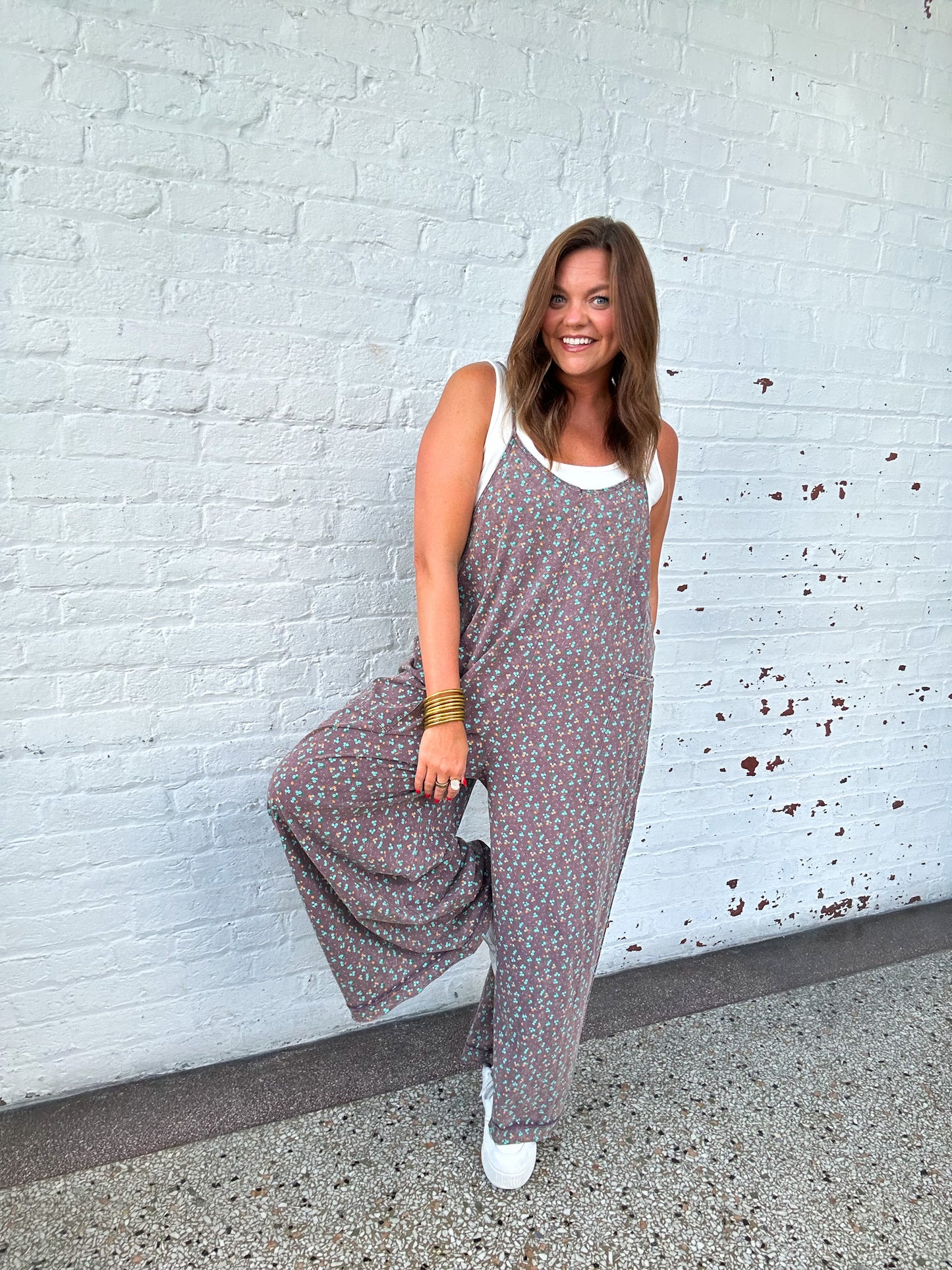 GOOD FEELS FLORAL JUMPSUIT