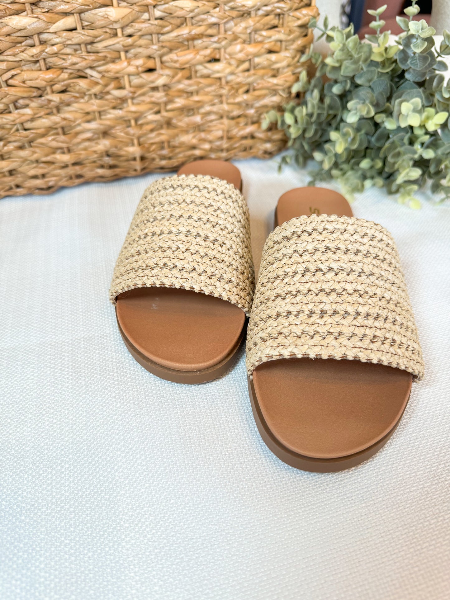 EMILY RATTAN SANDALS