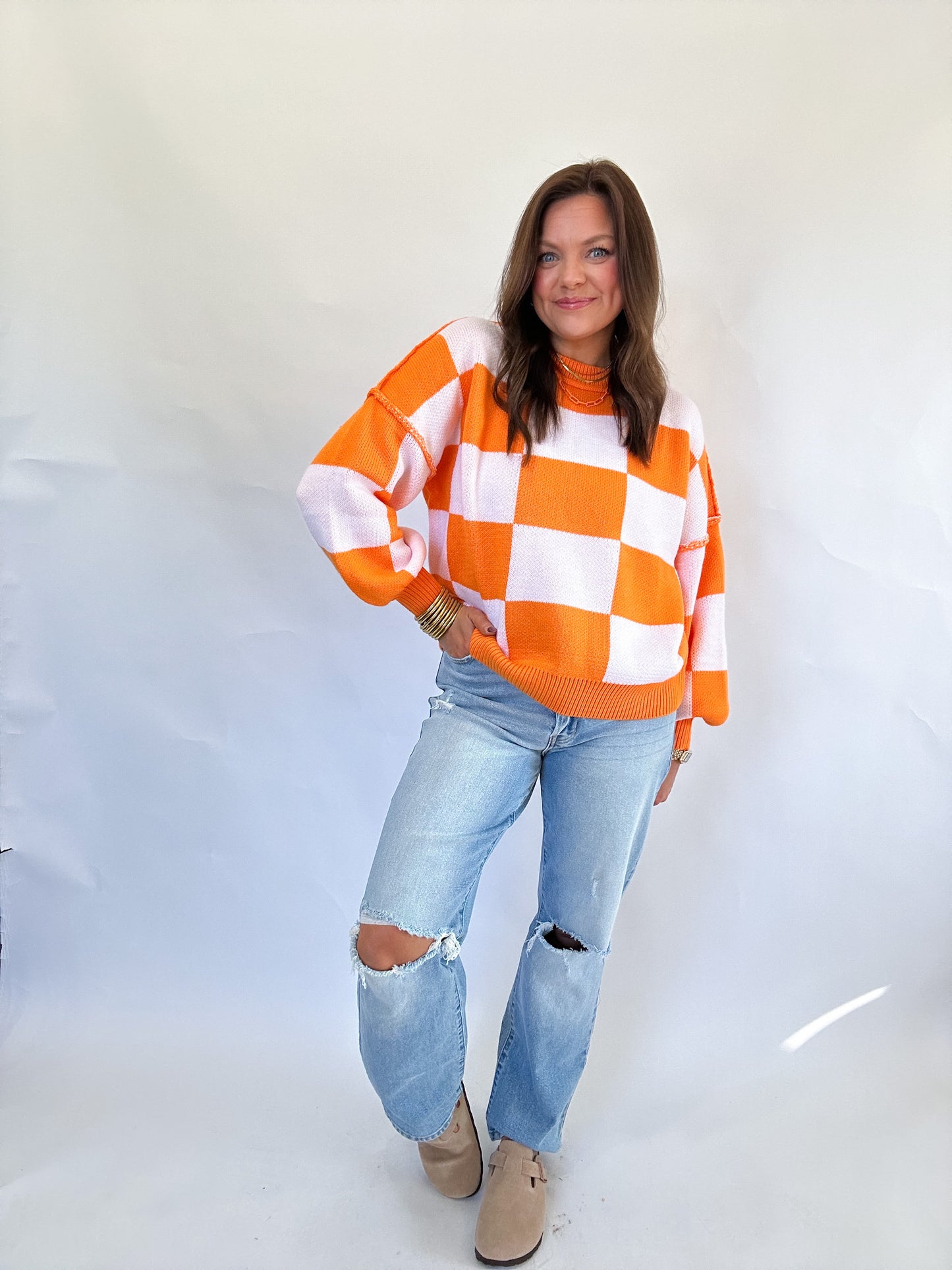 CHECKERBOARD SWEATER