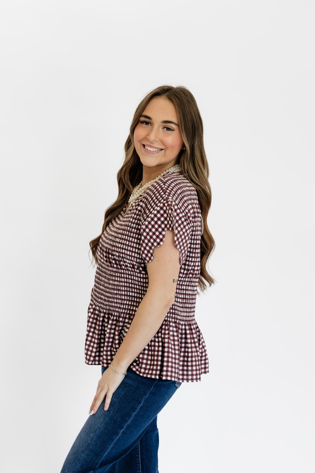 GRACIE GINGHAM TOP