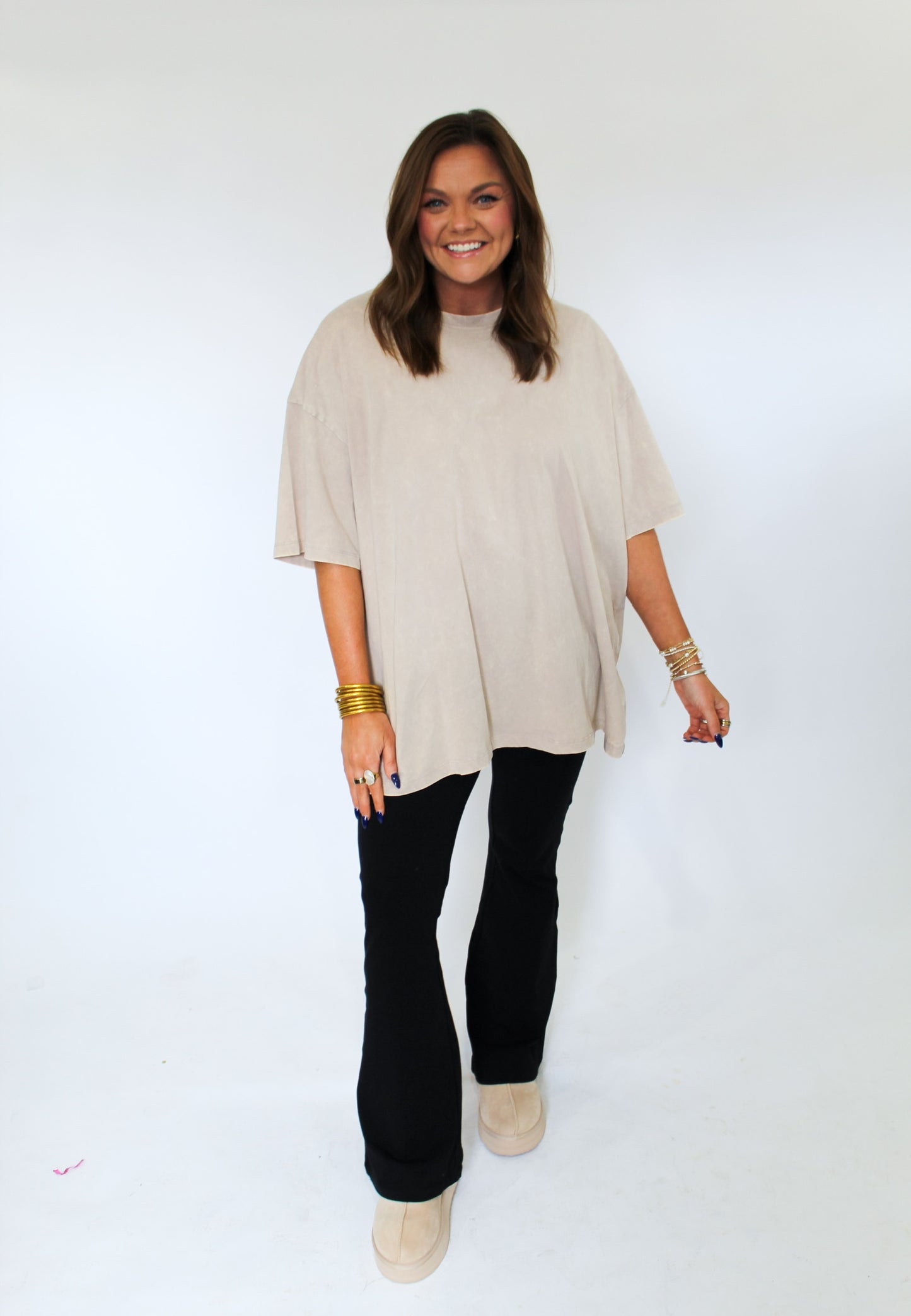 EVERYDAY OVERSIZED TEE - ASH MOCHA