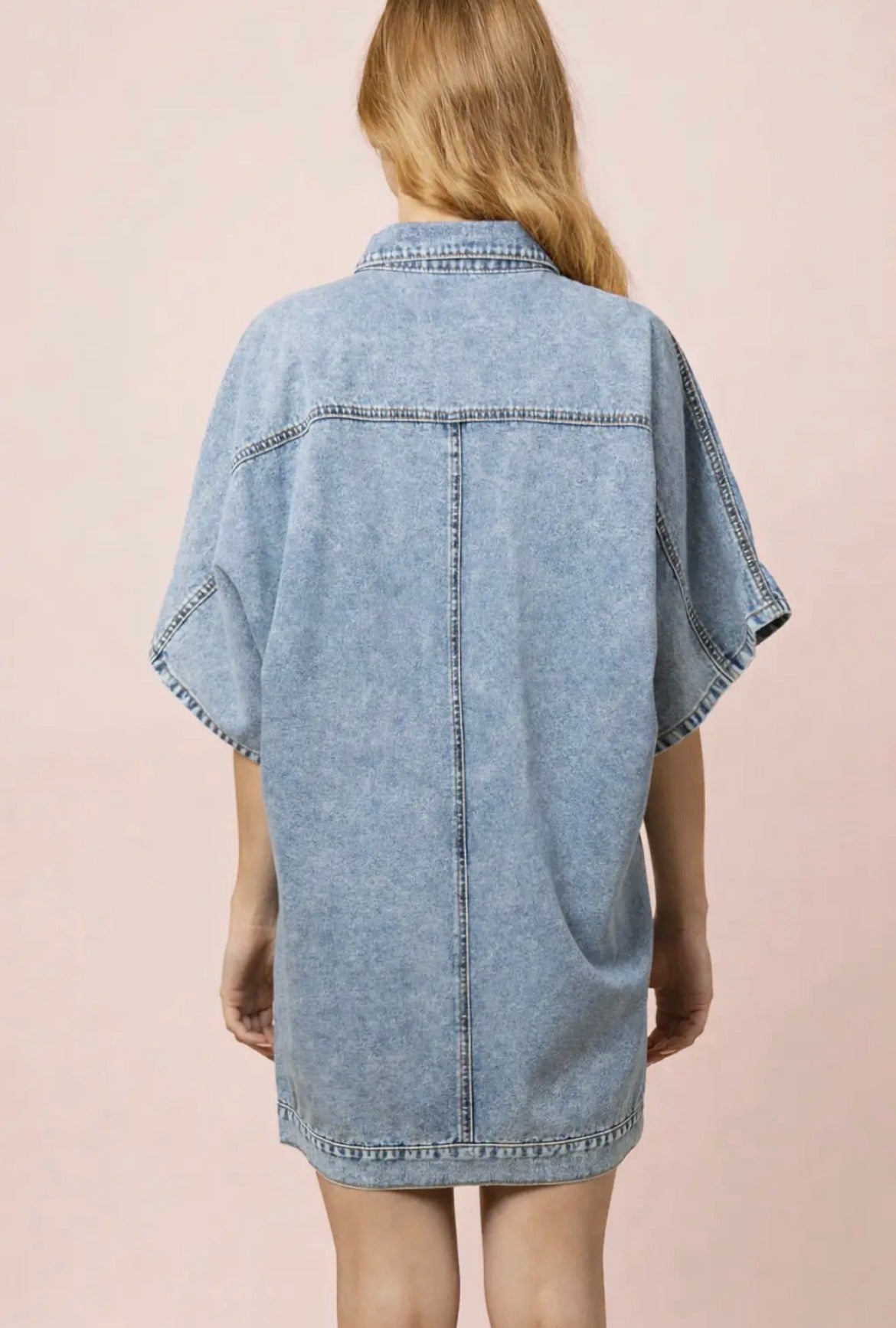 STEEL DENIM MINI DRESS