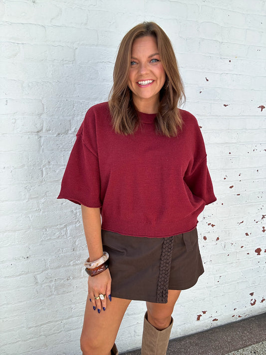 MERLOT SWEATER TOP