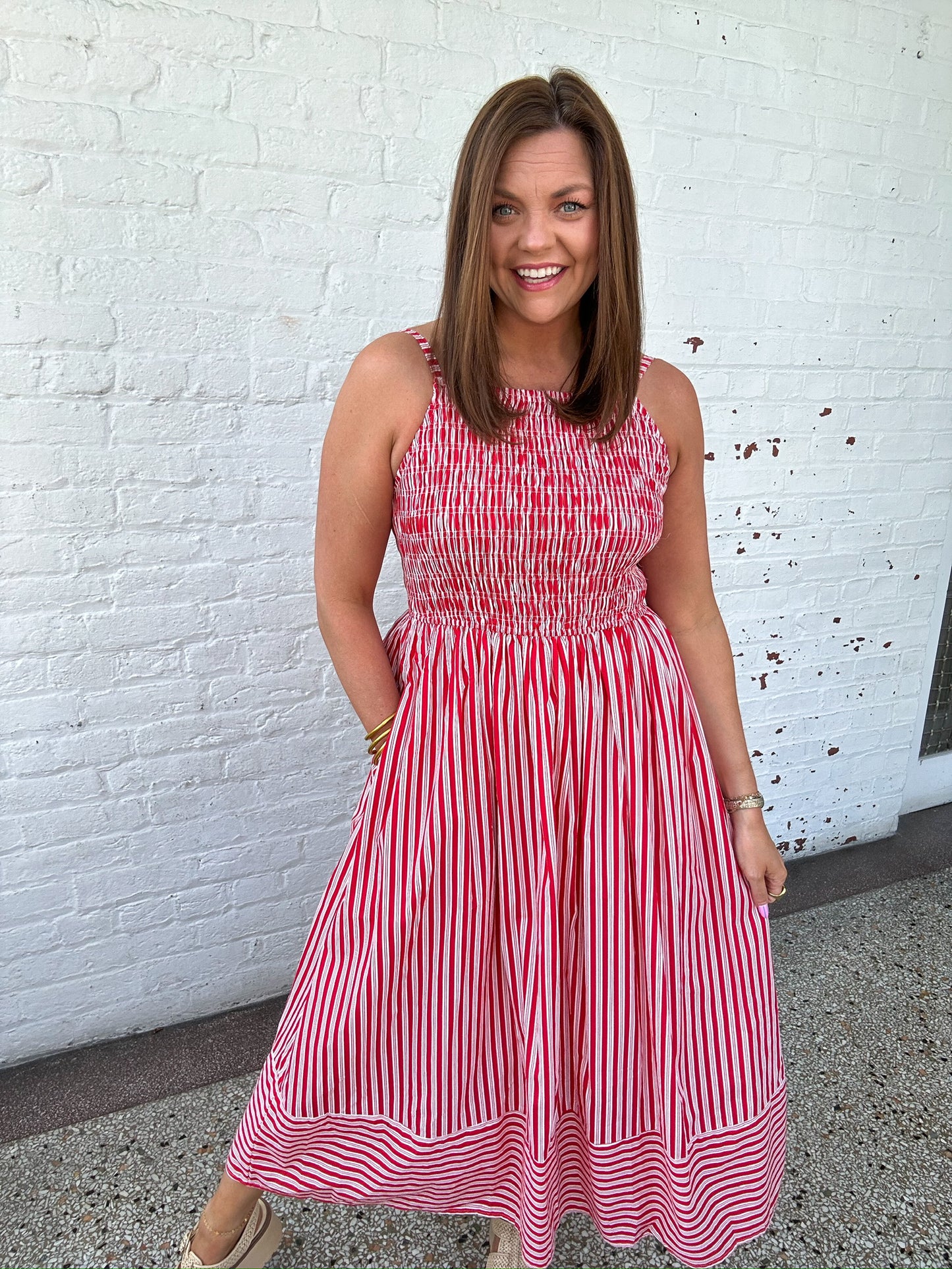 AMALFI STRIPES MAXI DRESS