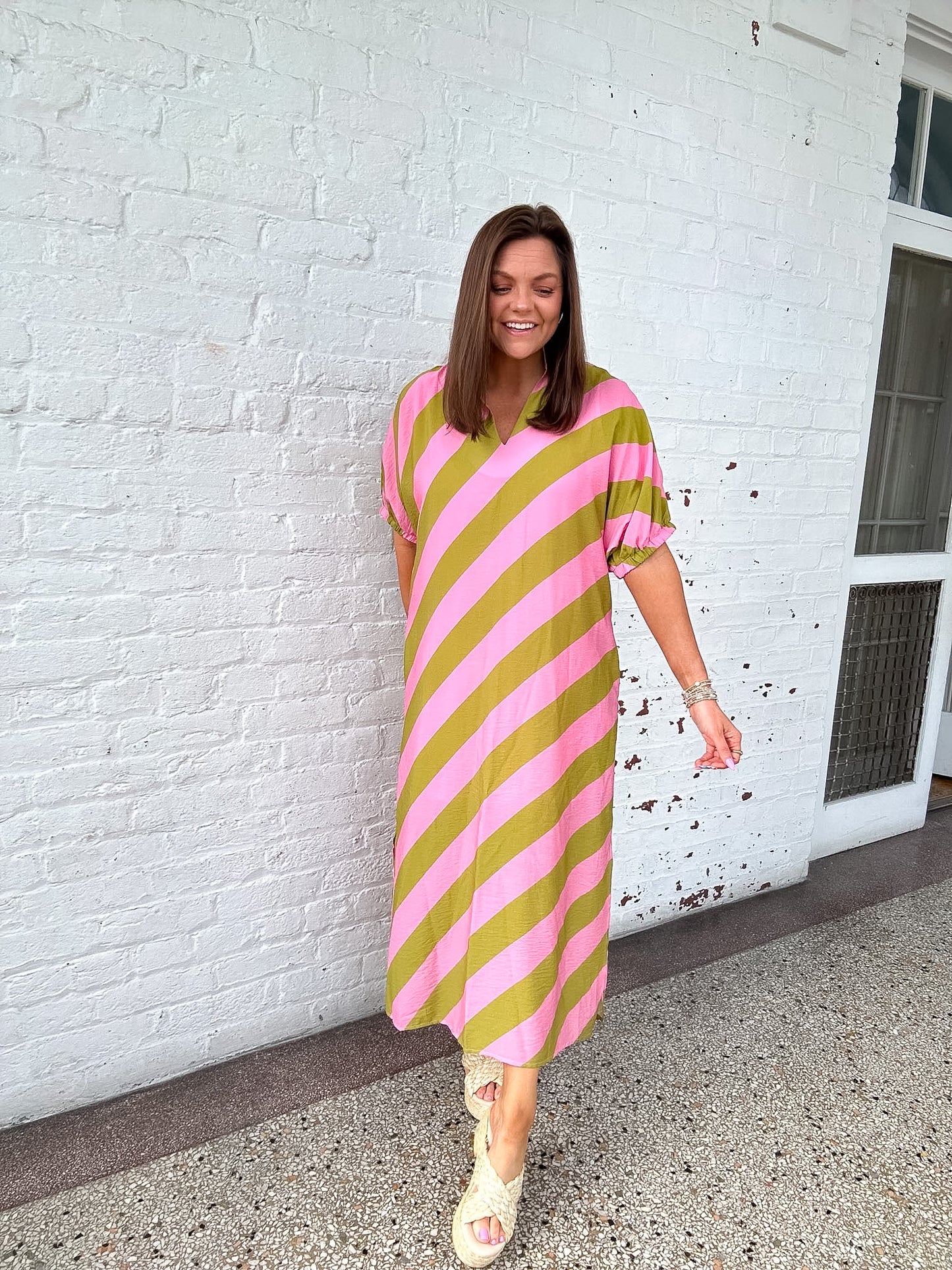 STRAWBERRY KIWI MAXI DRESS