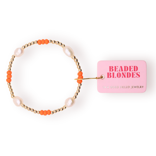 Orange Pearl Poppi Bracelet