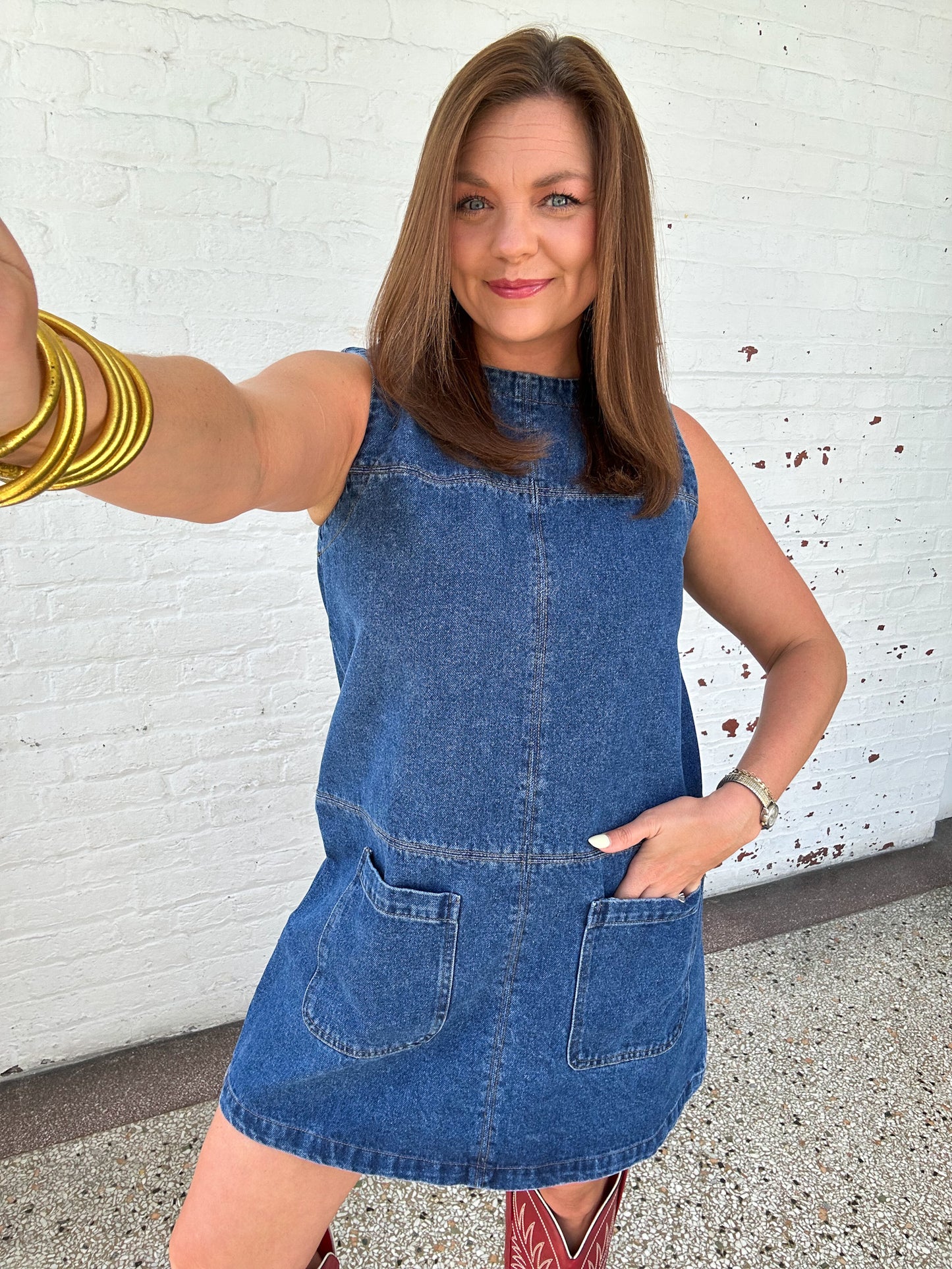 DIXIE DENIM MINI DRESS