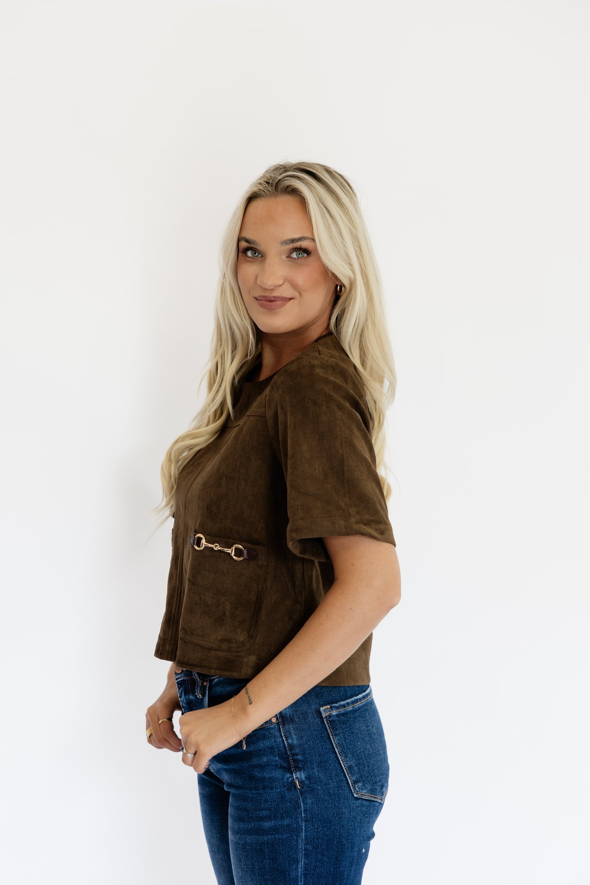 OLIVIA SUEDE TOP