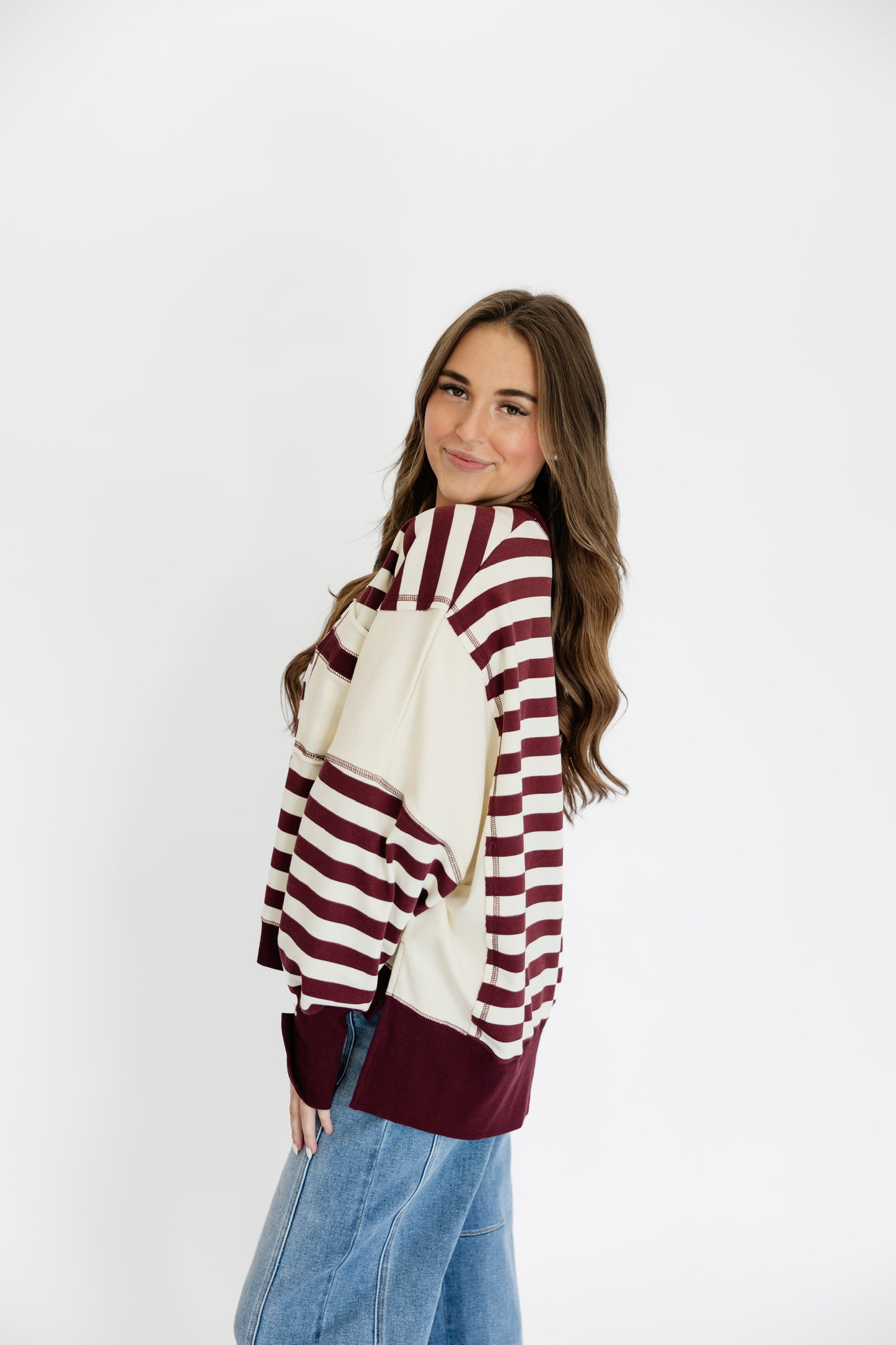 WINNIE STRIPED PULLOVER
