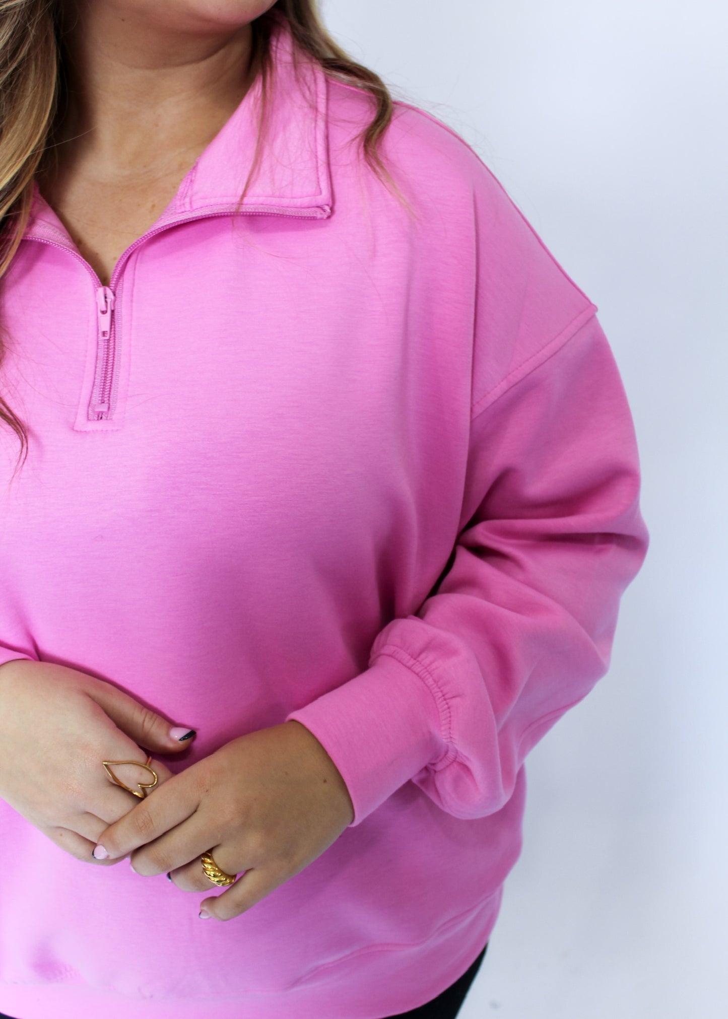 LOUNGE AROUND PULLOVER - CANDY PINK