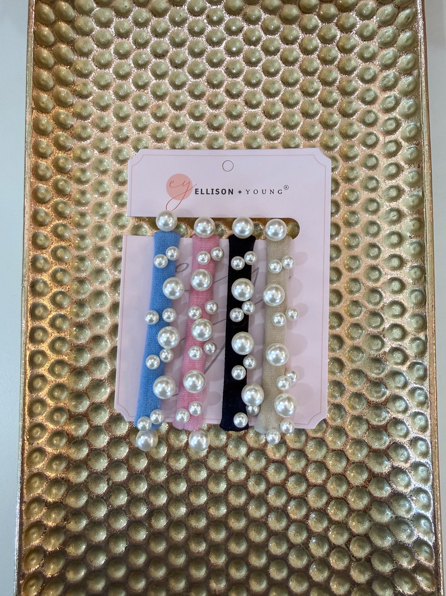 PEARL HAIR TIES - SET OF 4