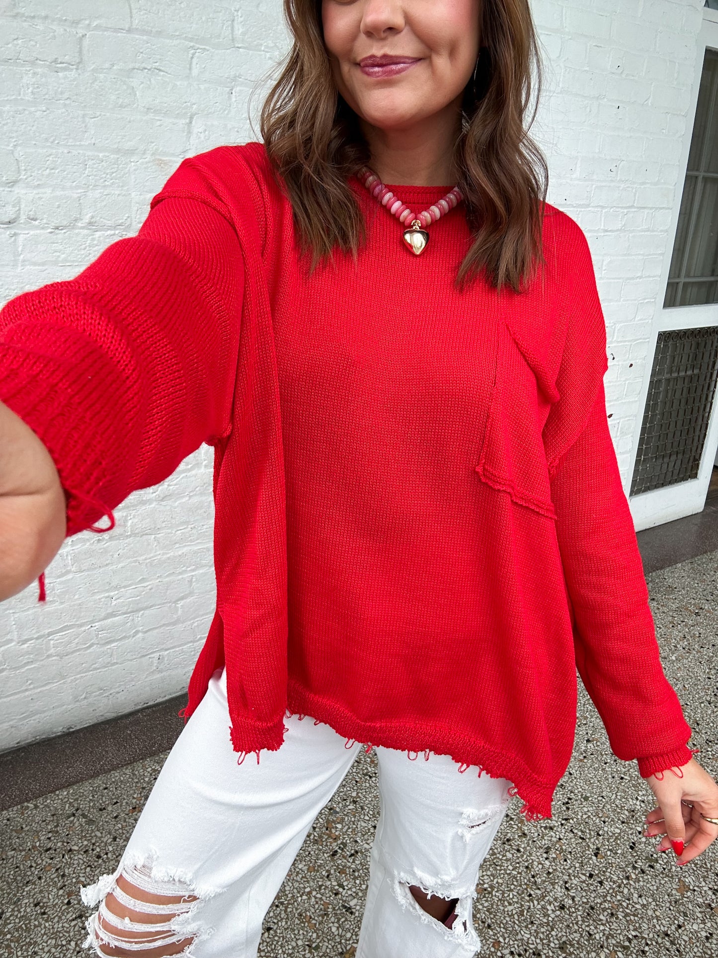 KNIT POPPY SWEATER