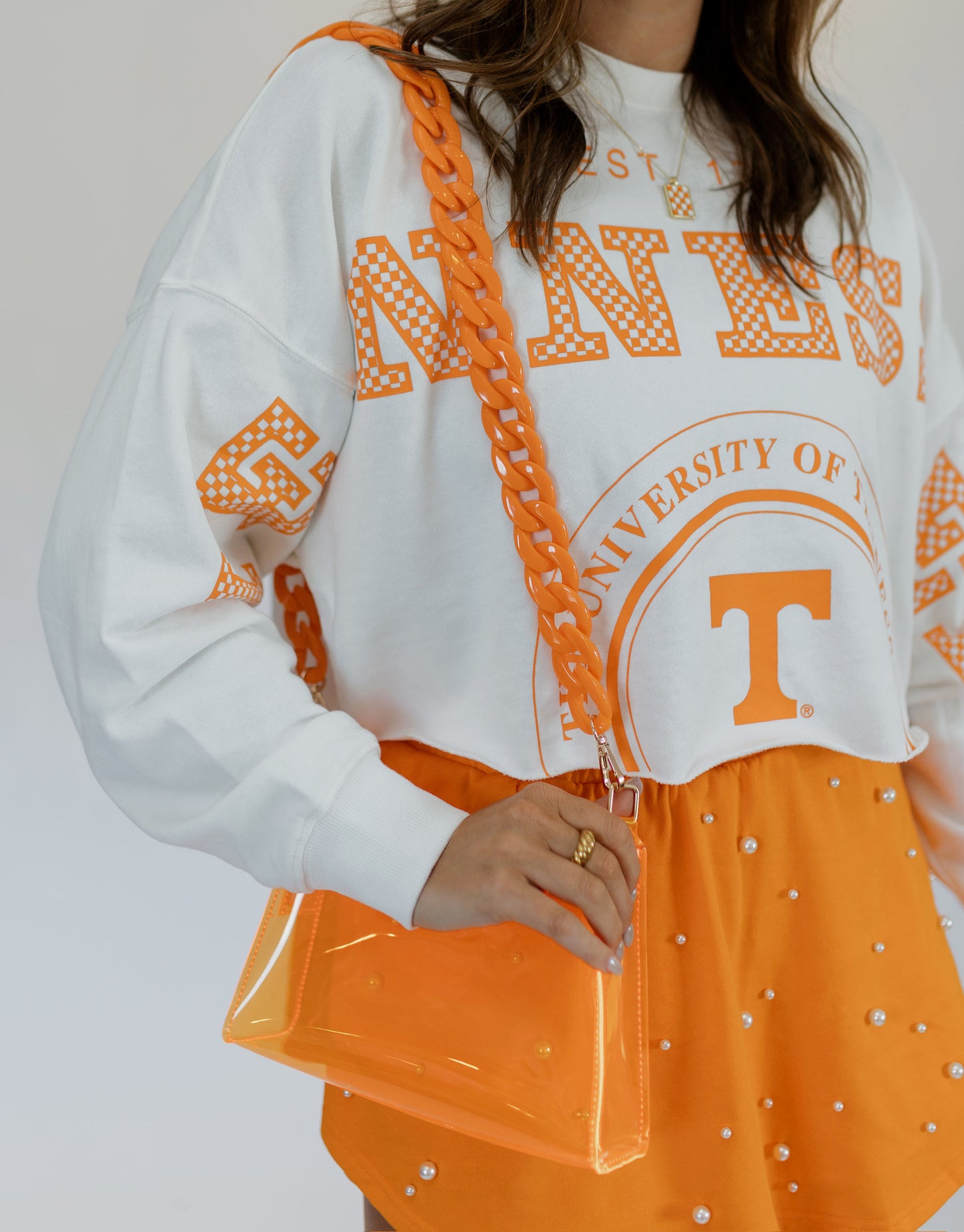 ORANGE CLEAR STADIUM BAG