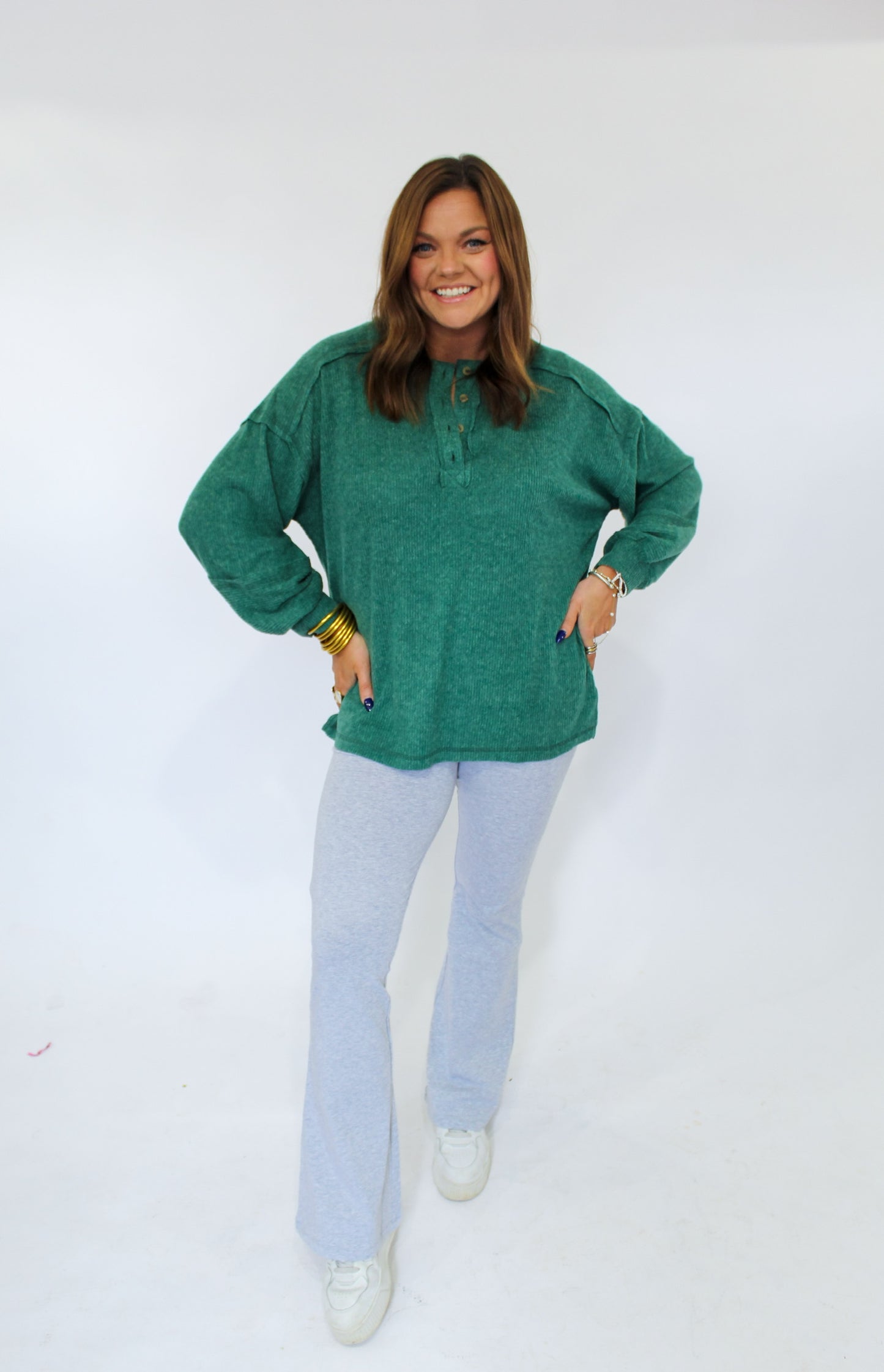 GOOD INTENTIONS PULLOVER - GREEN