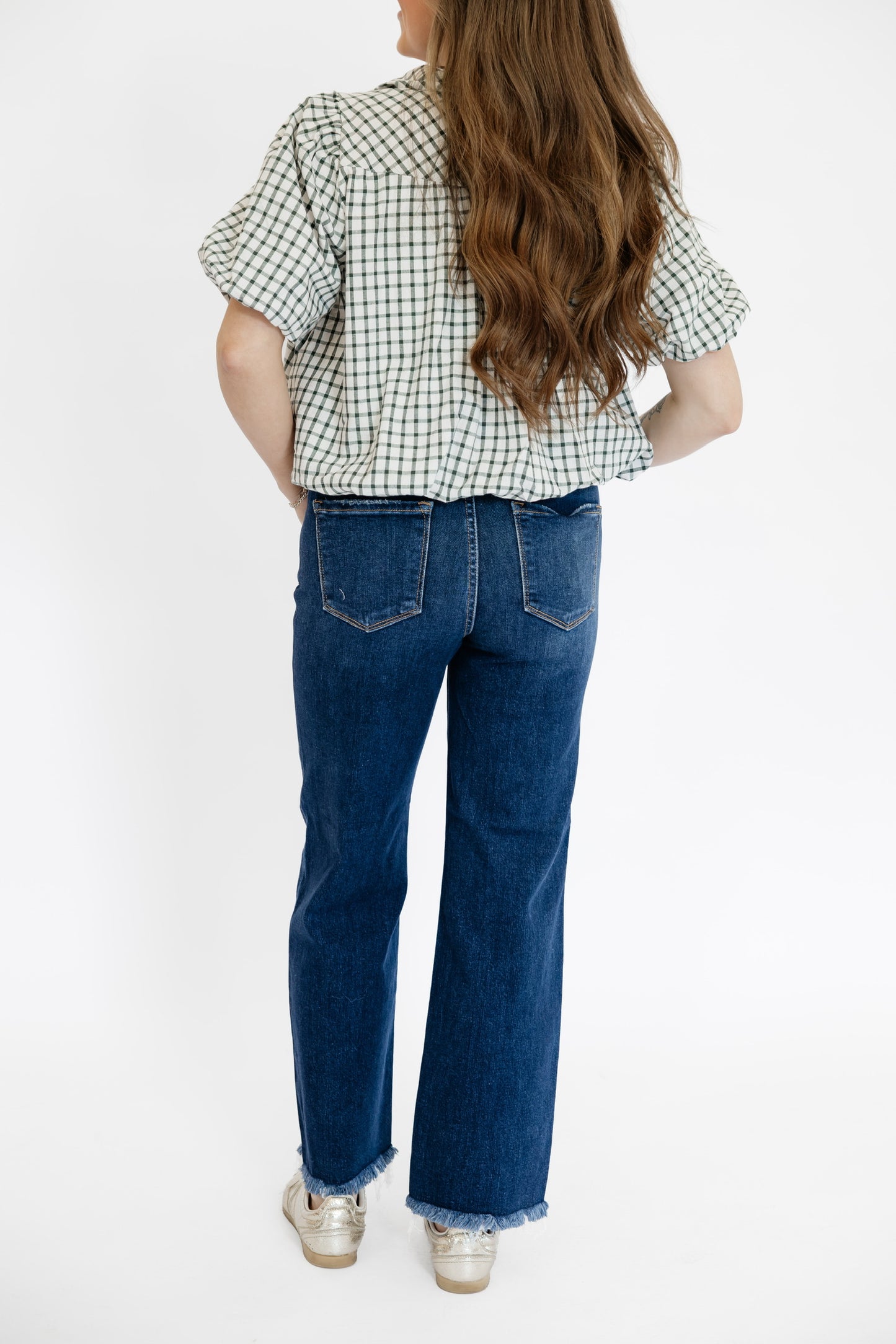 HIGH RISE ANKLE STRAIGHT JEANS