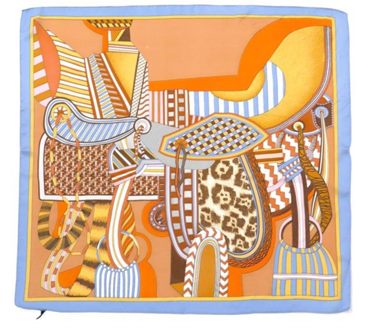 SILKY BANDANA SCARF - ORANGE
