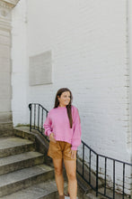 Load image into Gallery viewer, STREET STYLE CROPPED SWEATER, CANDY PINK
