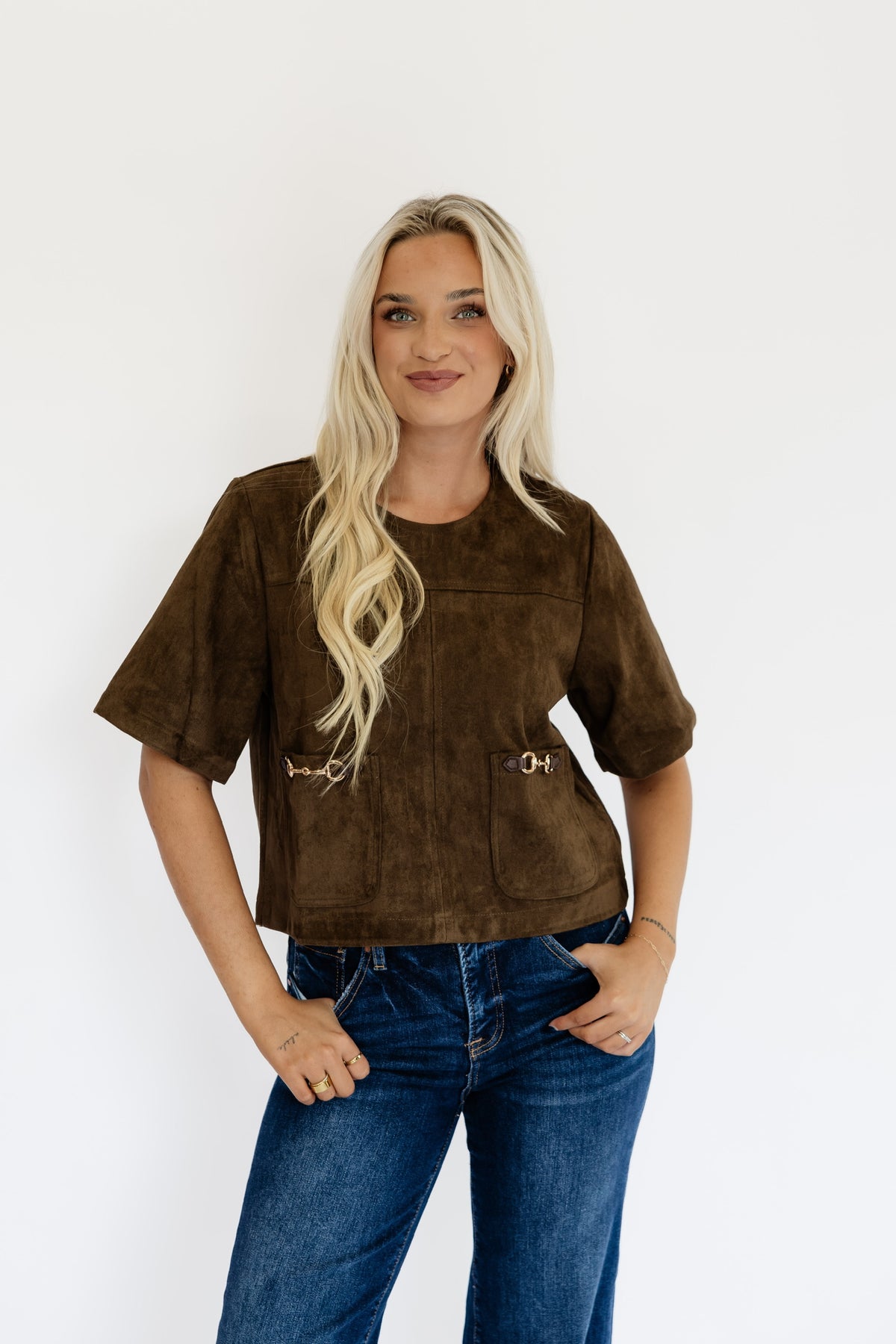 OLIVIA SUEDE TOP